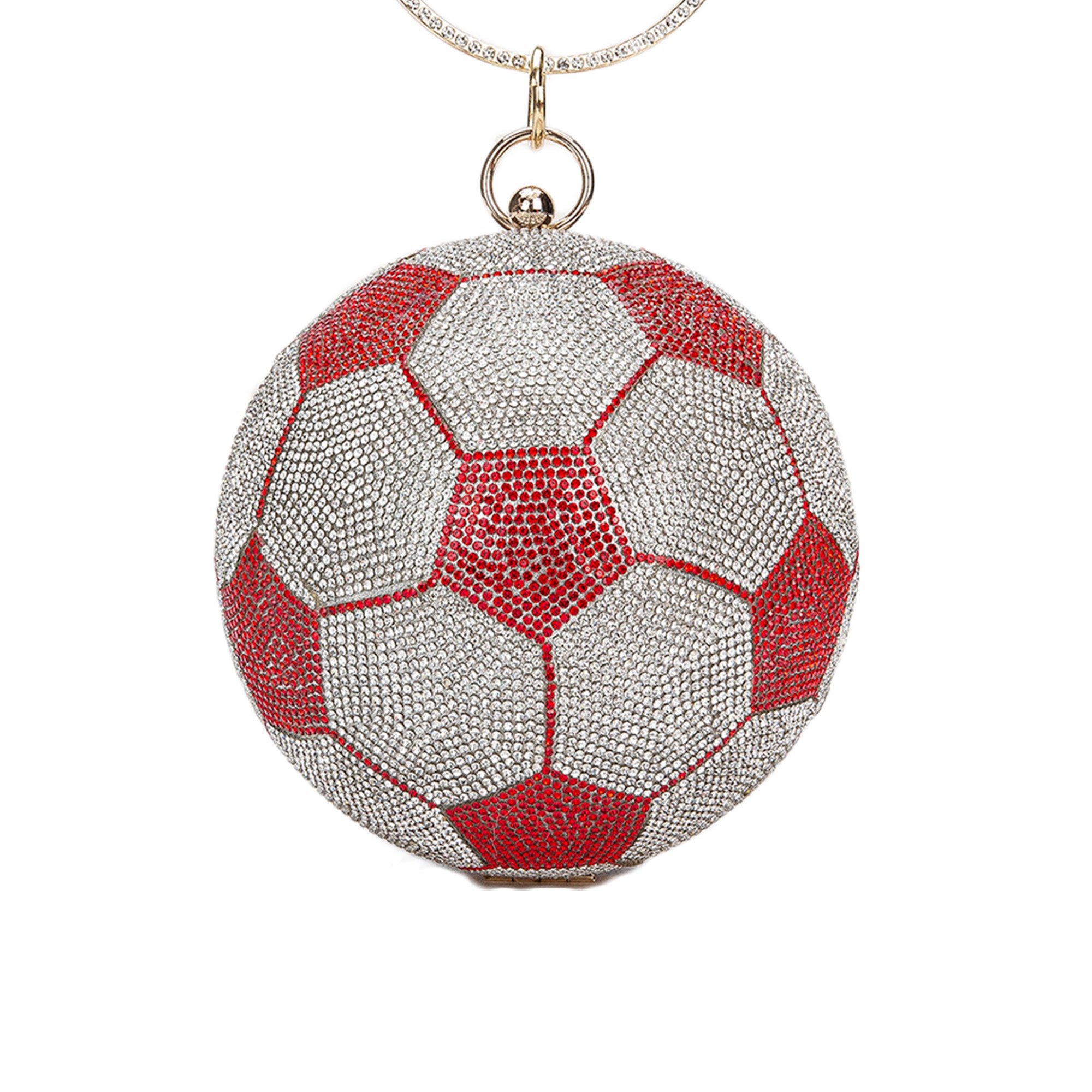 Bolsos de noche con diamantes de imitación y diseño de fútbol HB1035-15CM