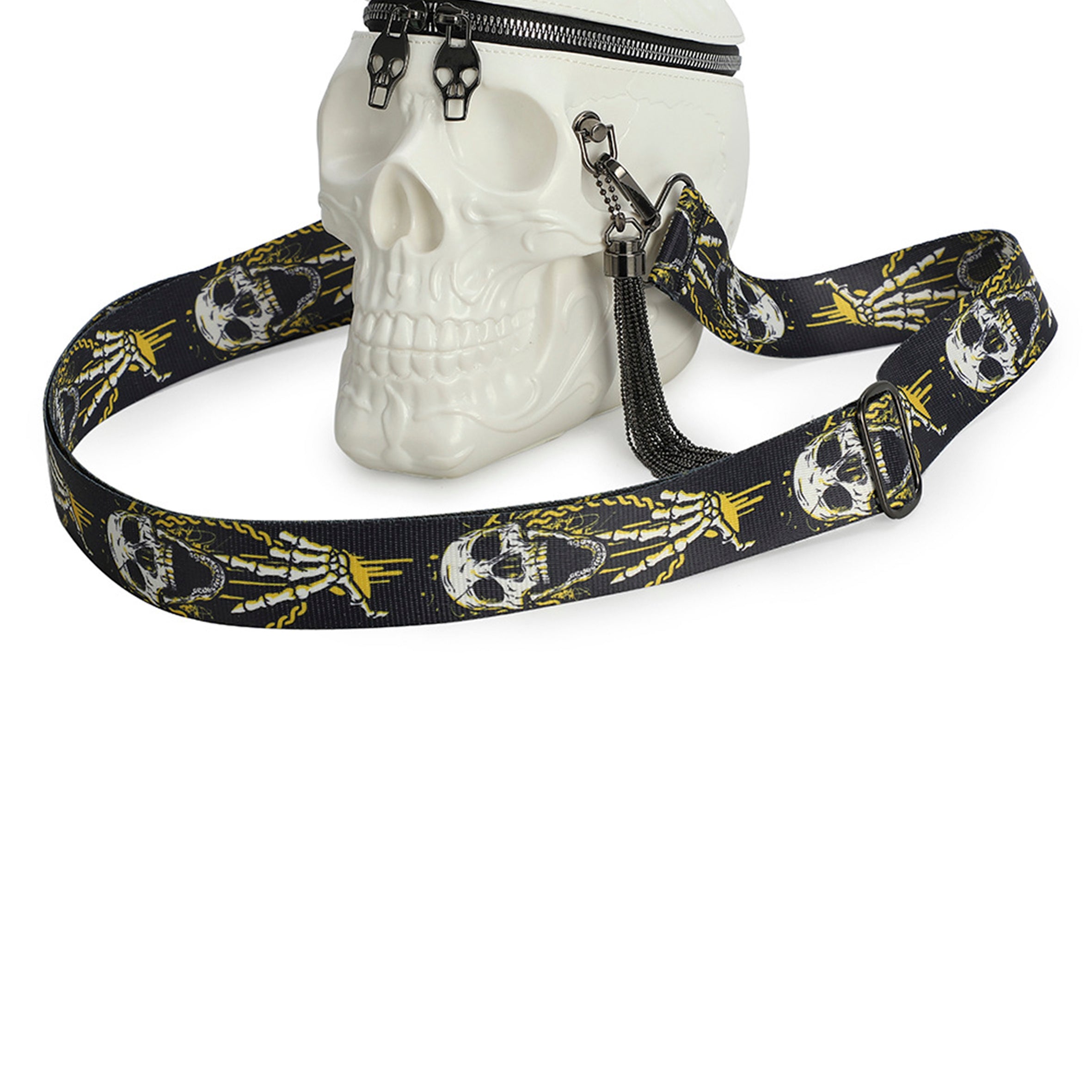 Bolso bandolera de piel sintética con forma de calavera HB1101