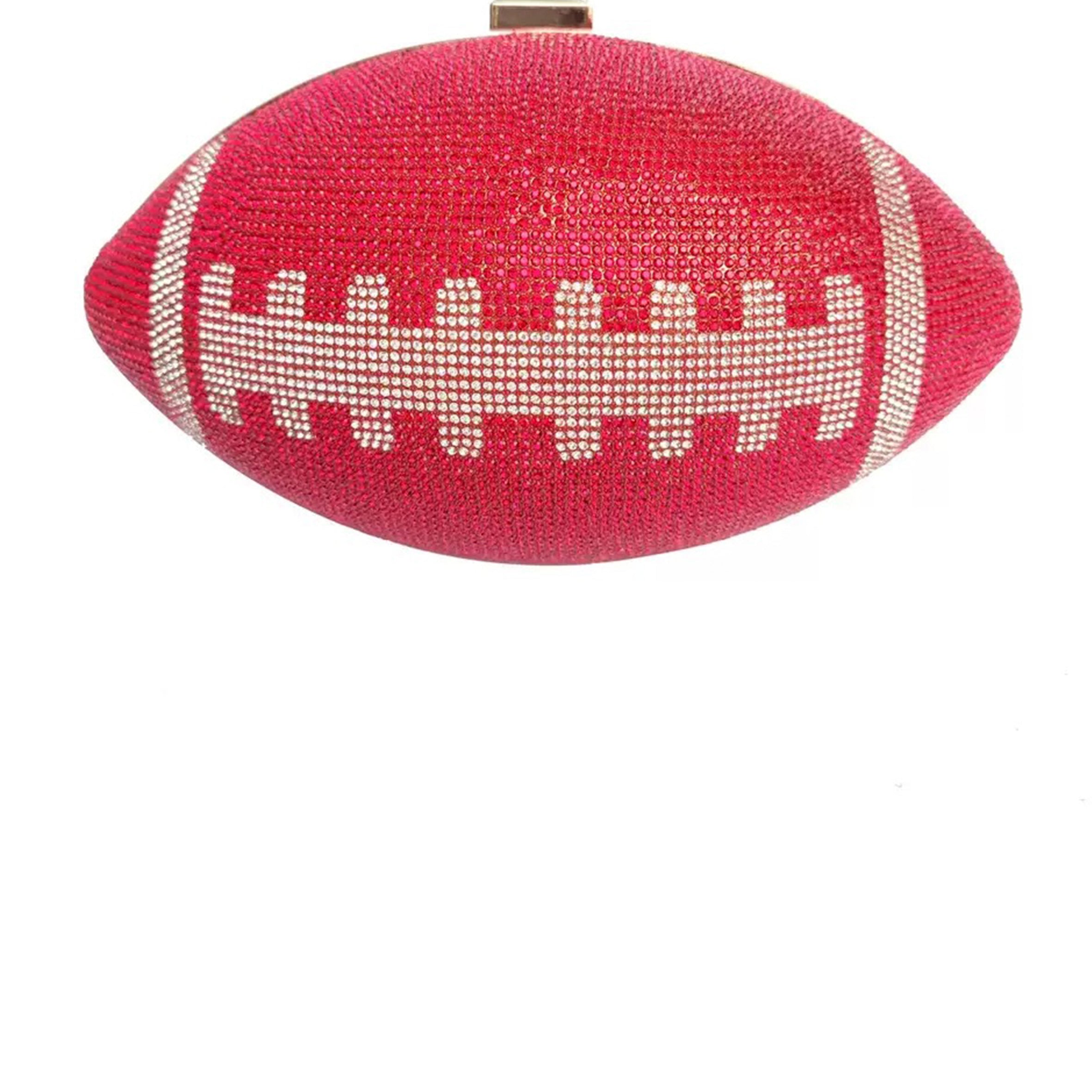 Football Rhinestone Clutch HB1115