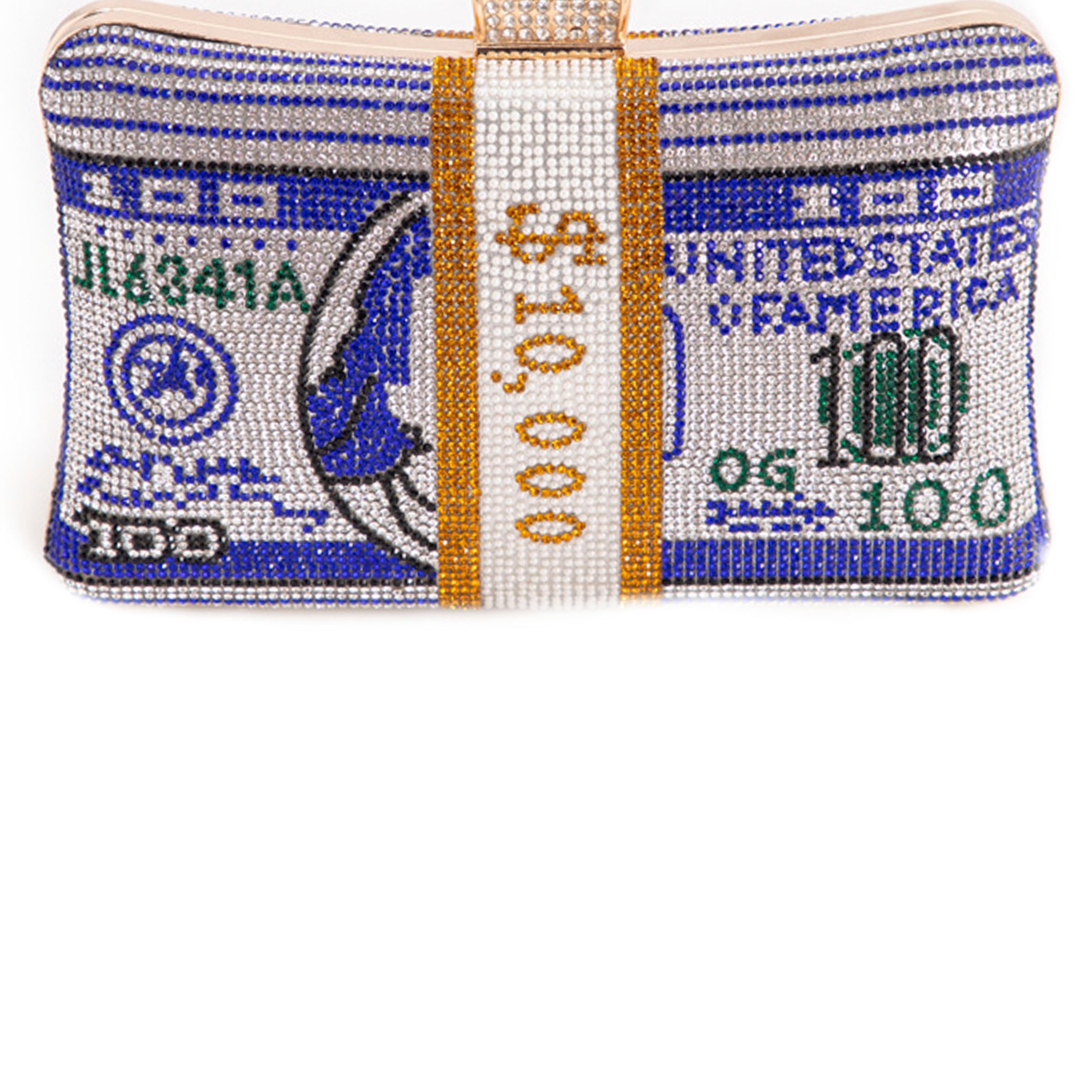 Bolsos de noche con diamantes de imitación en forma de dólar HB1225