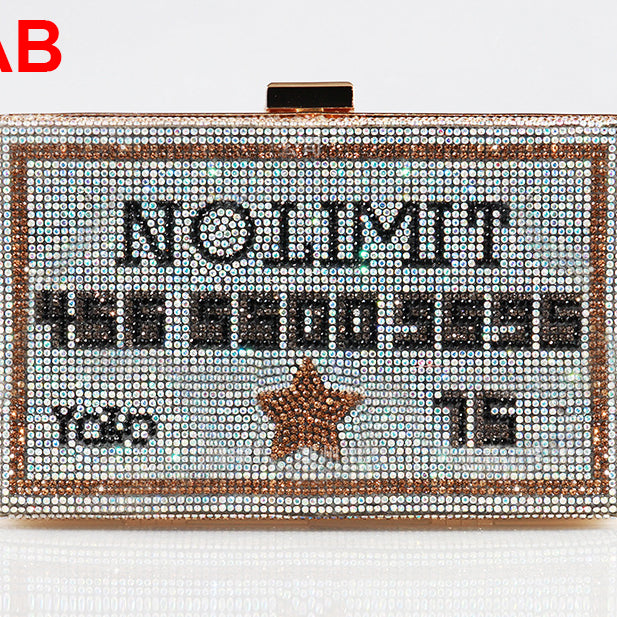 Credit Card Rhinestone Clutch HB1273