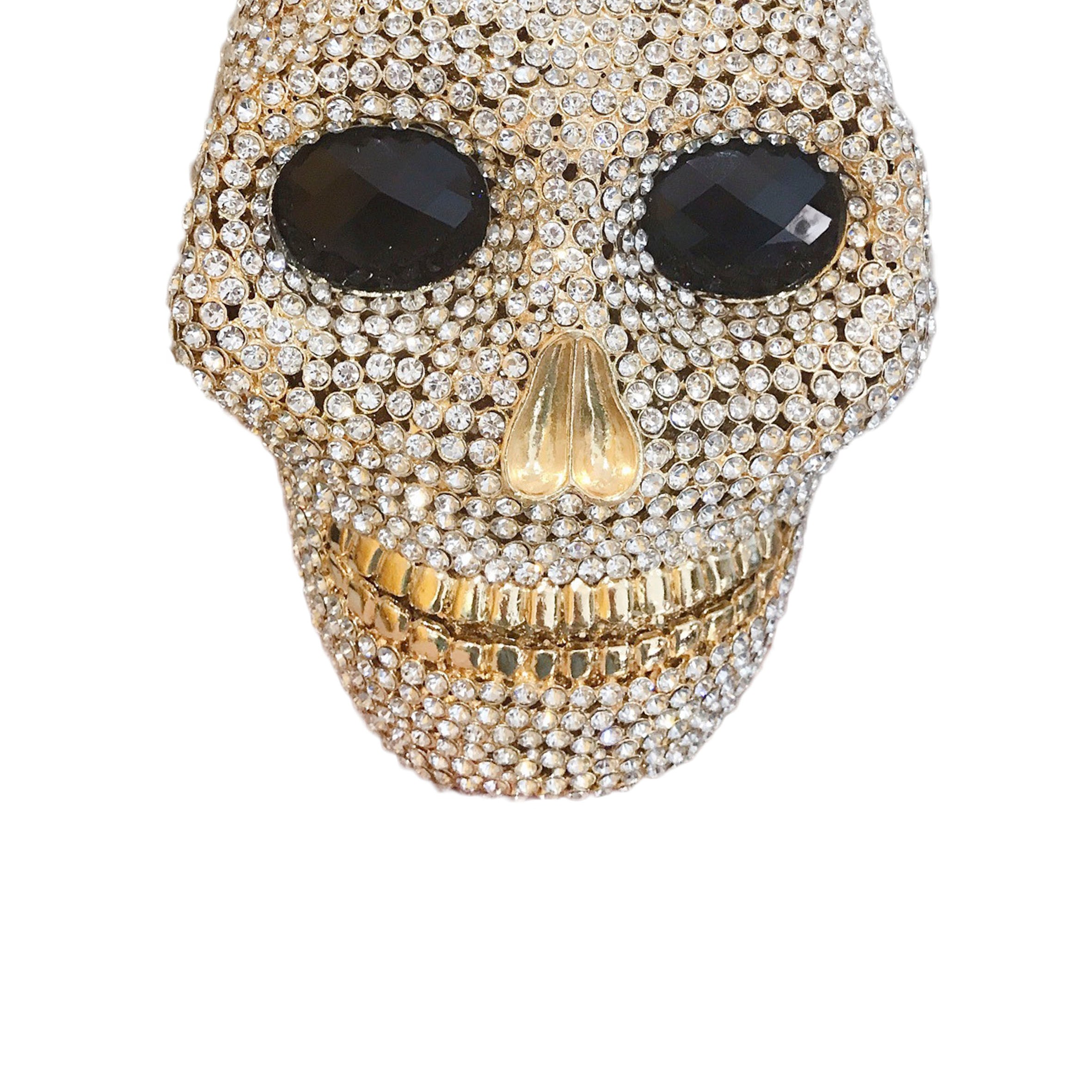 Bolso de noche con calavera y diamantes de imitación HB1506