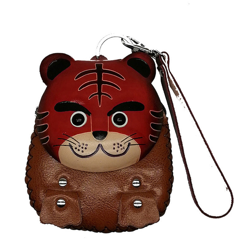 Tiger Zodiac signs Cowhide Coin Purse HB2000