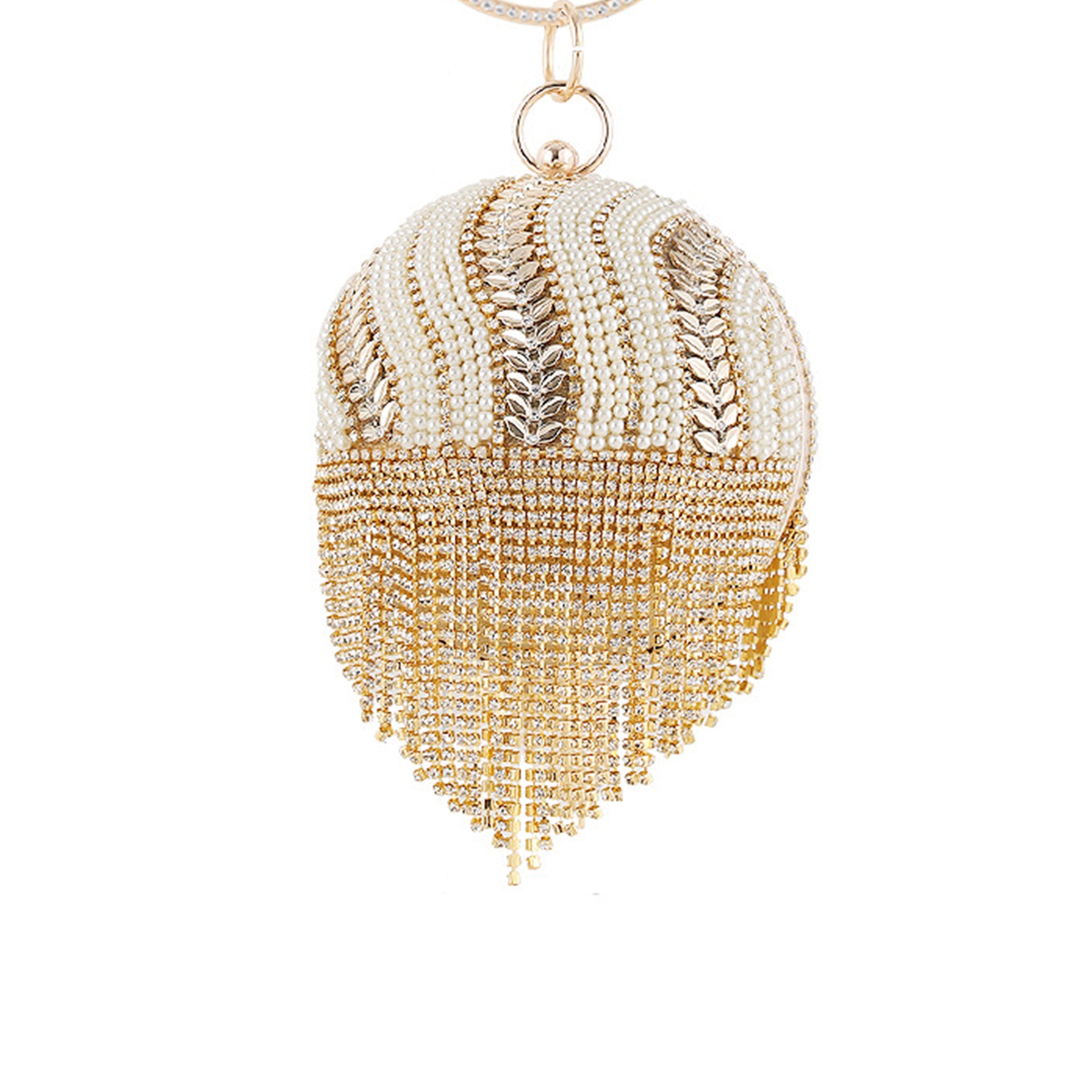 Tassel Rhinestone Pearl Ball Evening Bag HB2208
