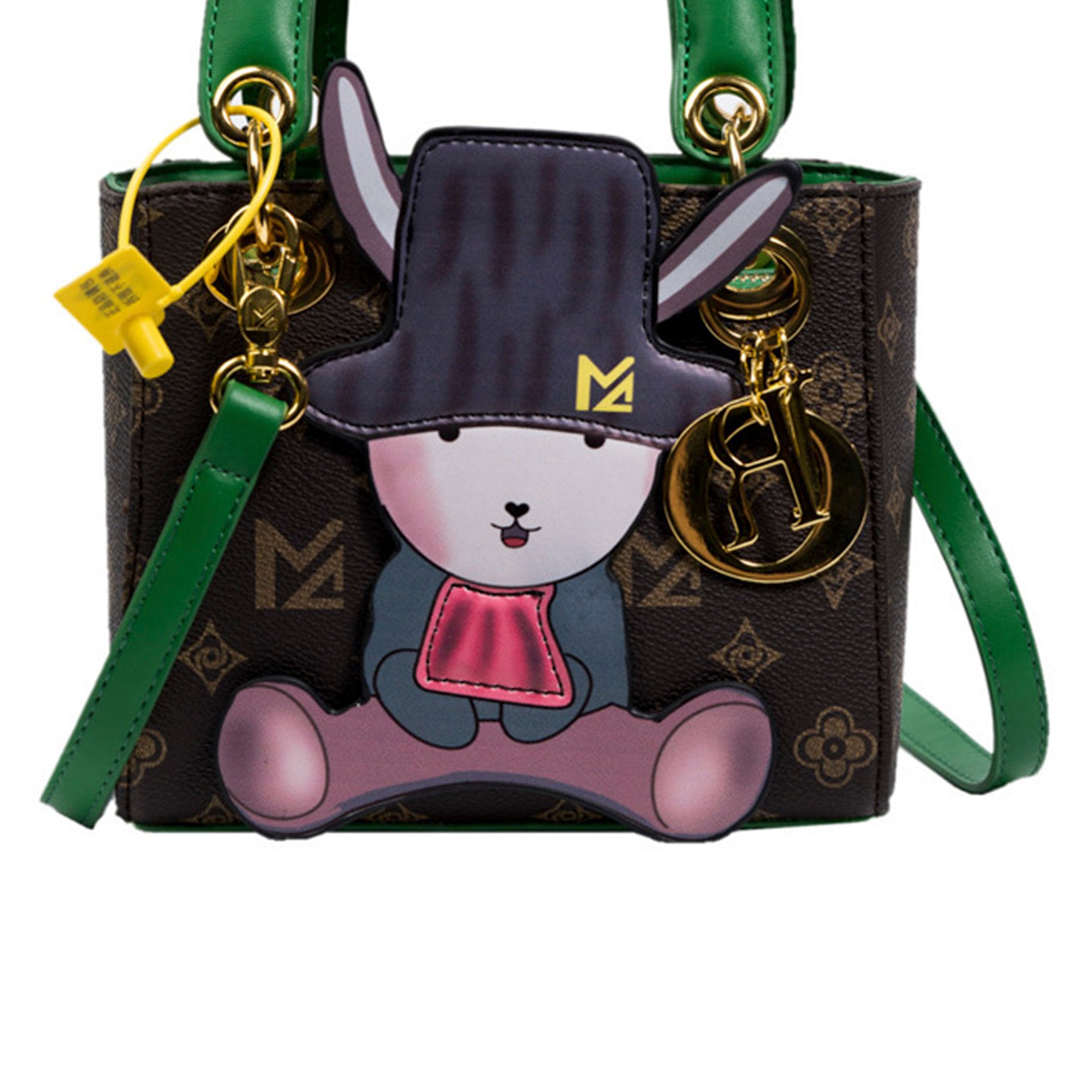 Bolso de mano de piel con forma de conejito HB2291