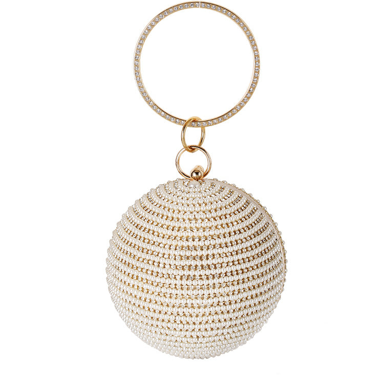 Bolso de noche con diamantes de imitación y bola HB2484