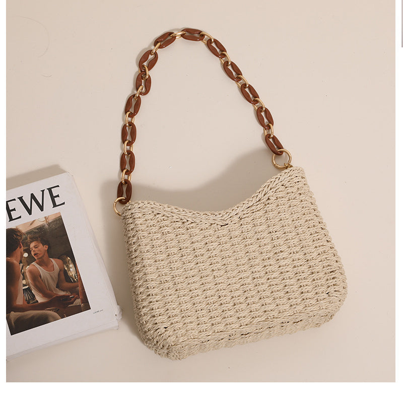 Straw Braided Crossbody Bag HB2489