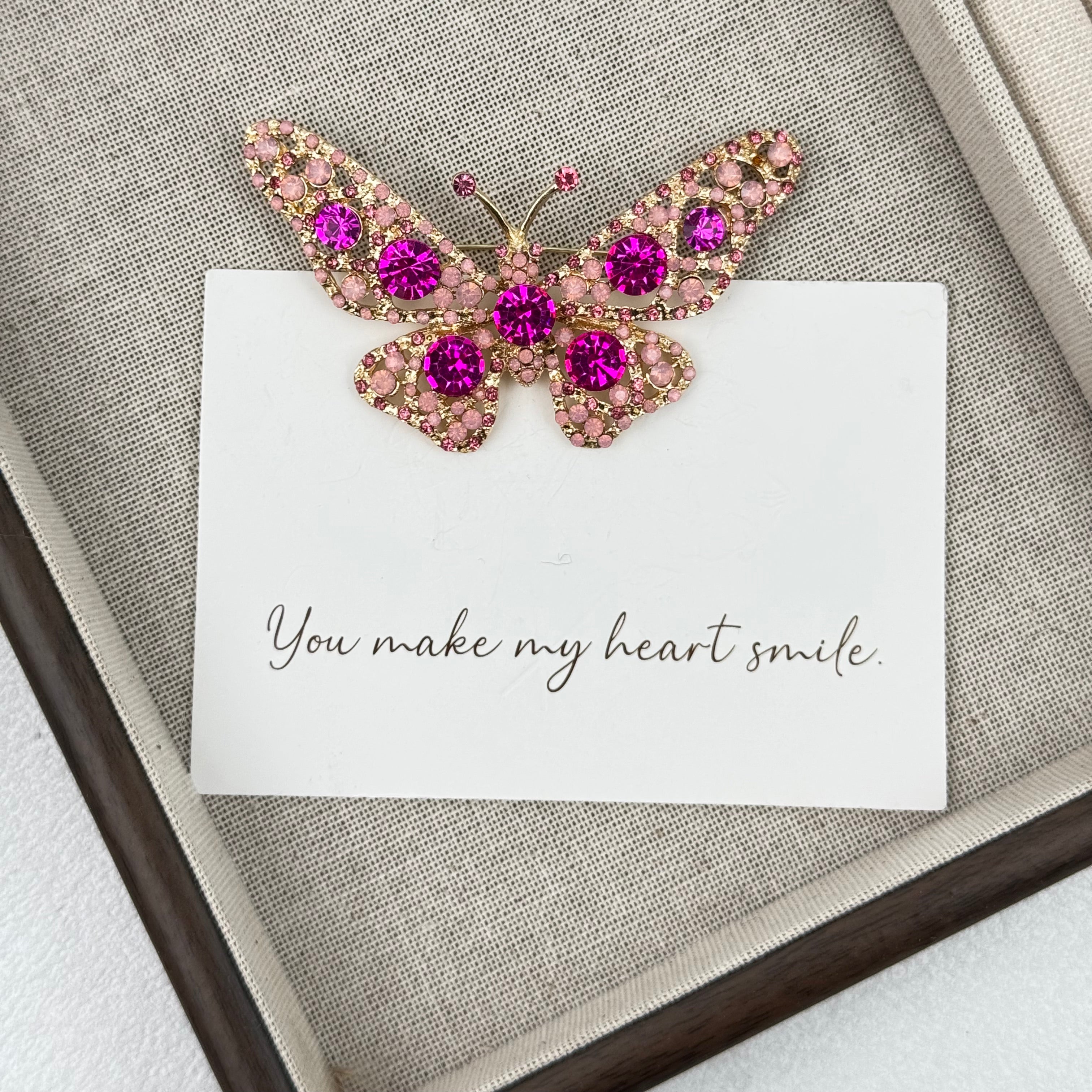 Butterfly Rhinestone Brooch PA3452