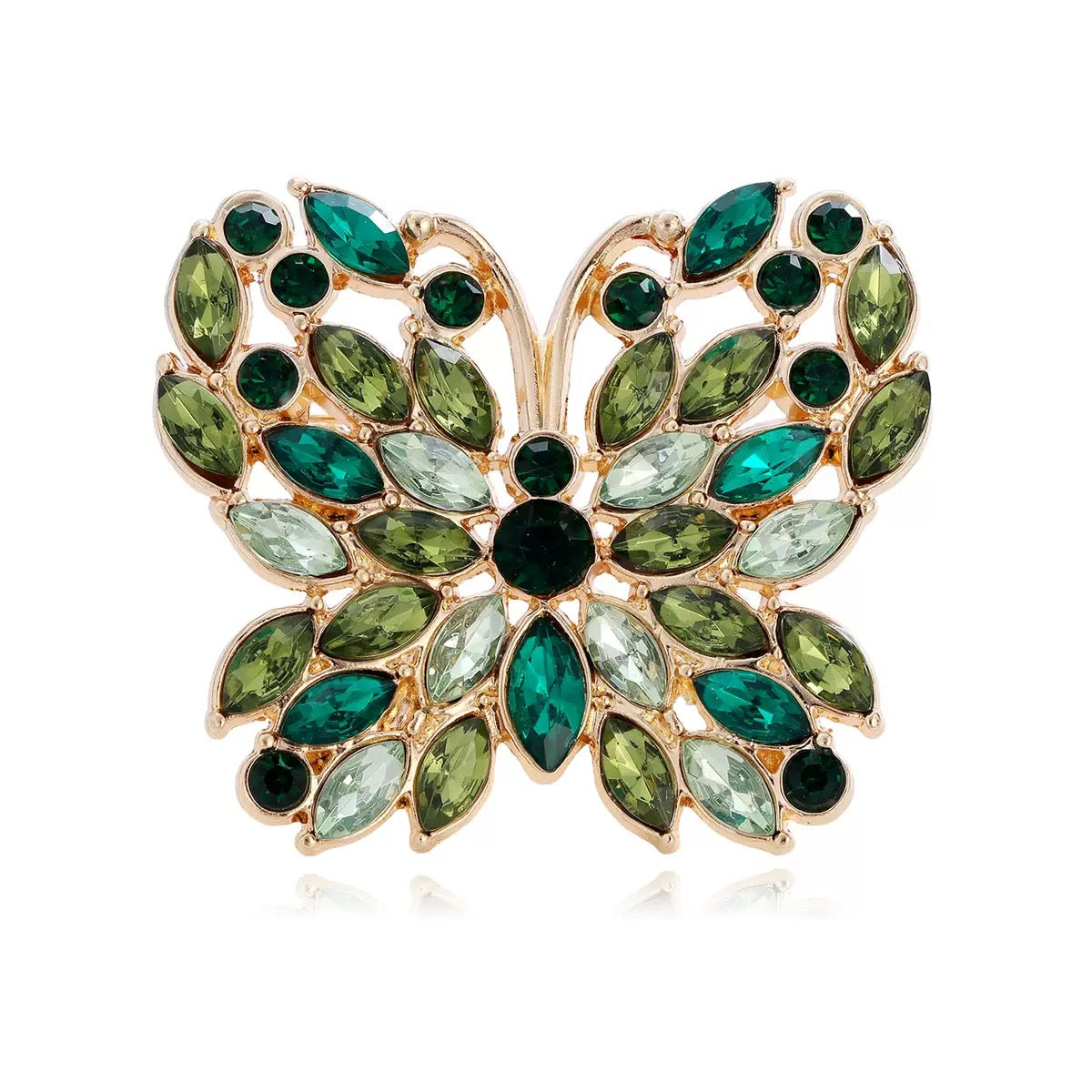 Butterfly Alloy Rhinestone Brooch PA6405