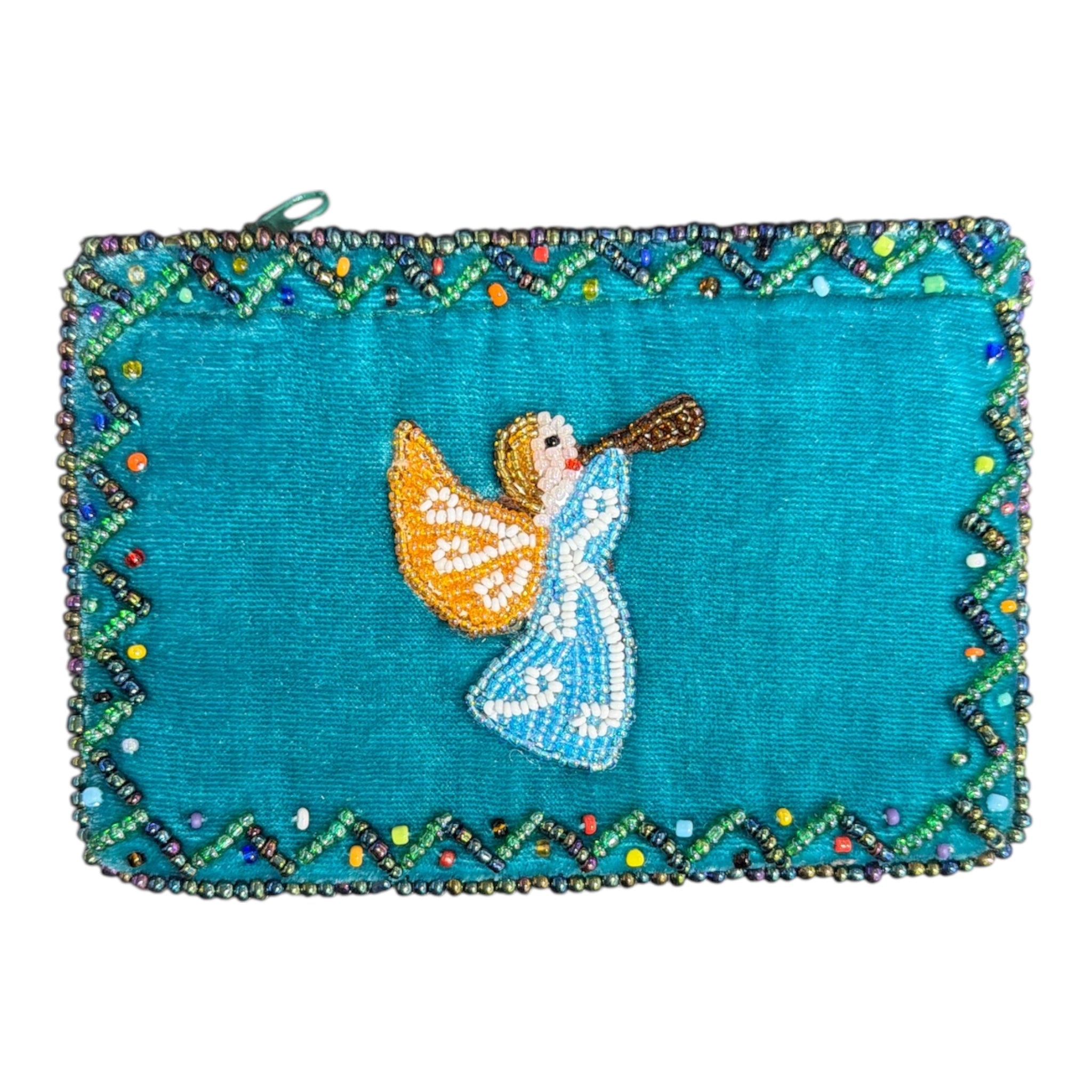 Angel Rectangle Velvet Coin Purse V0701