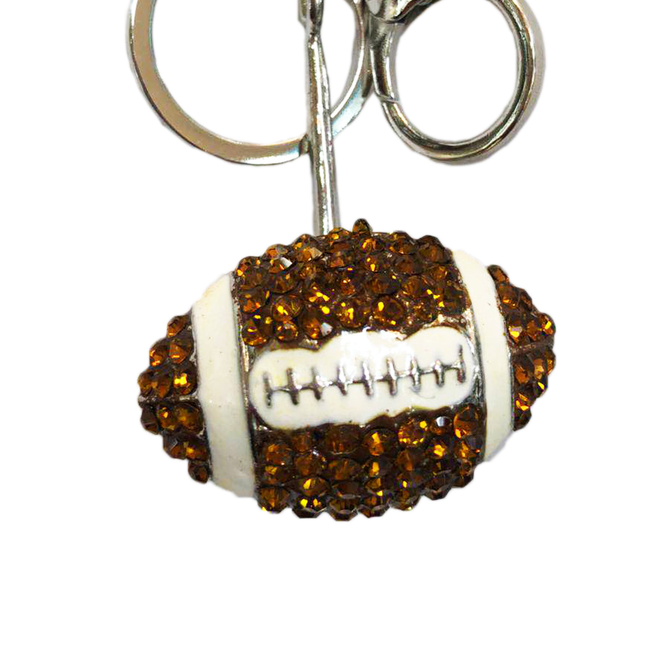 Fashion Champagne Crystal Football Key Chains K1048