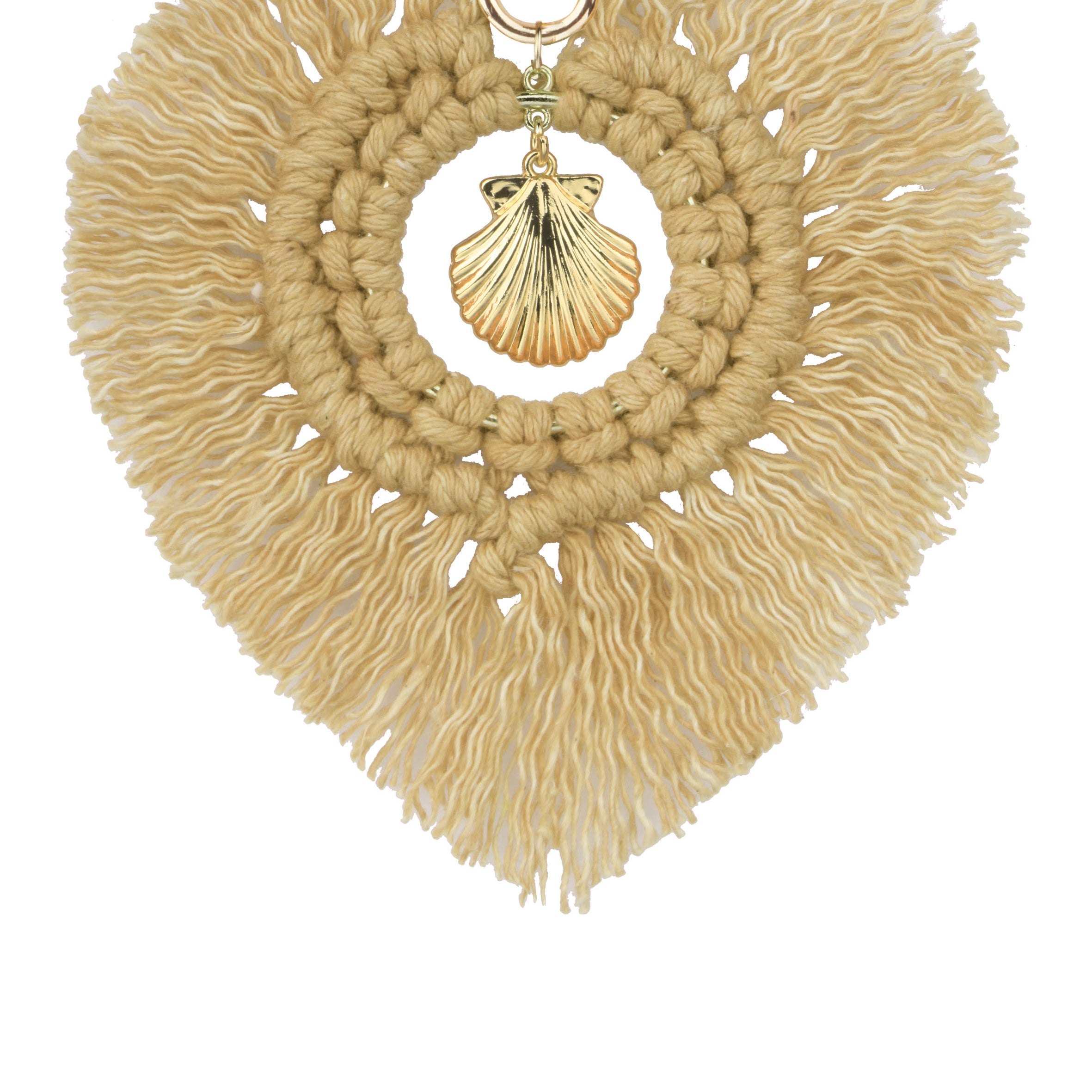 Llaveros trenzados con borlas en forma de corazón K1127