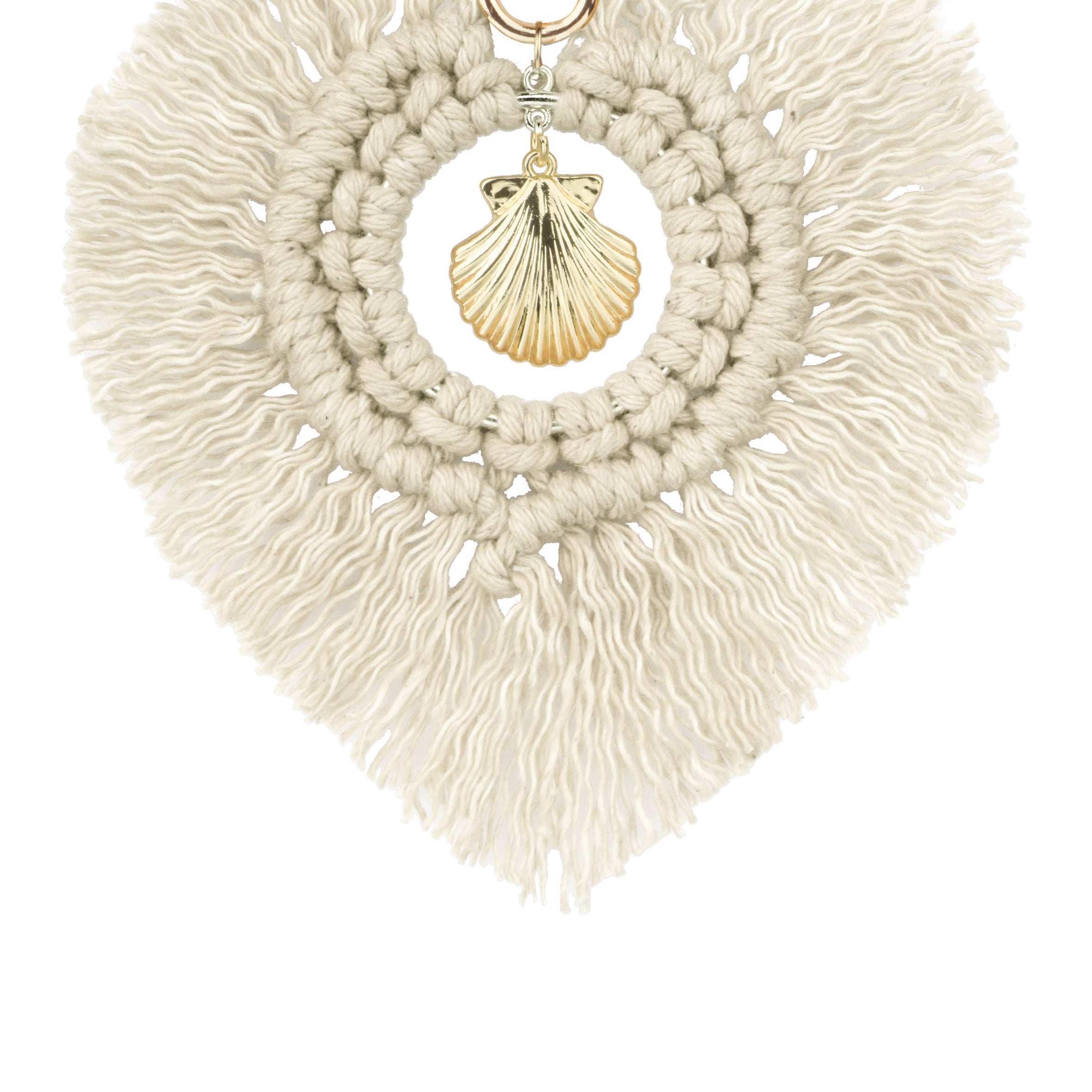 Llaveros trenzados con borlas en forma de corazón K1127