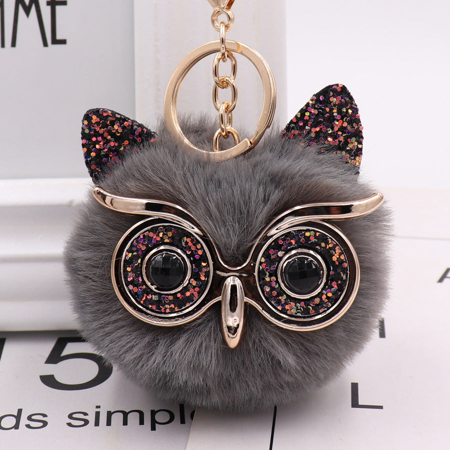 Owl Plush Keychain K1306