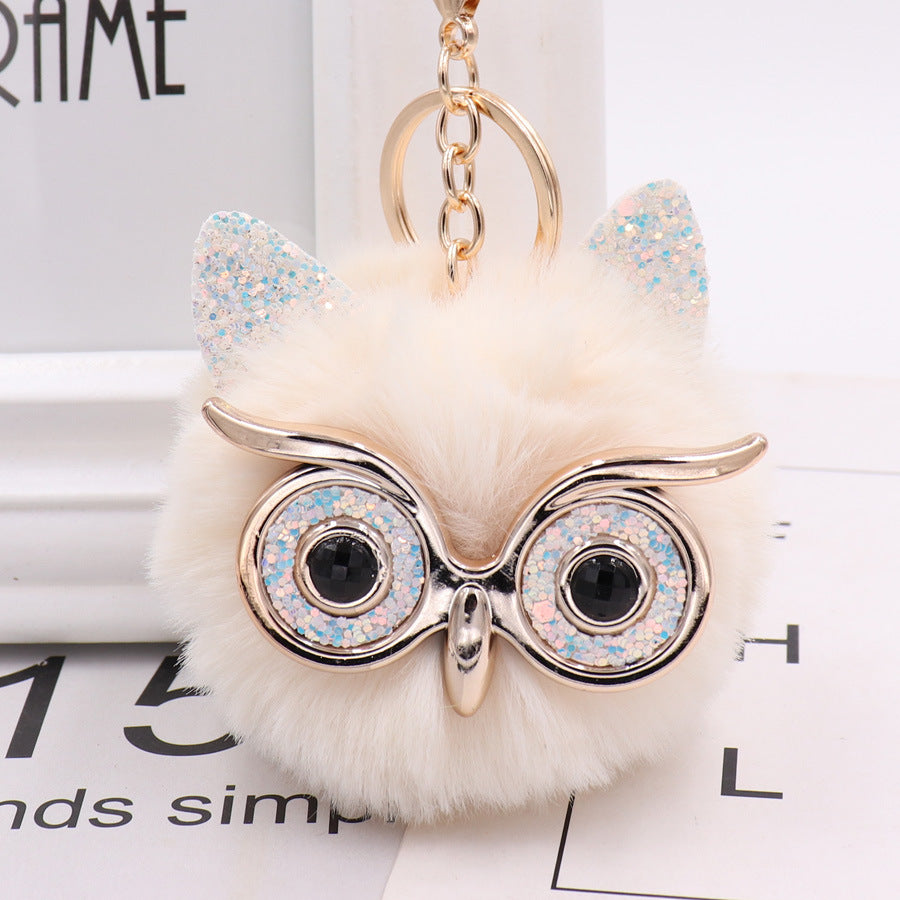 Owl Plush Keychain K1306