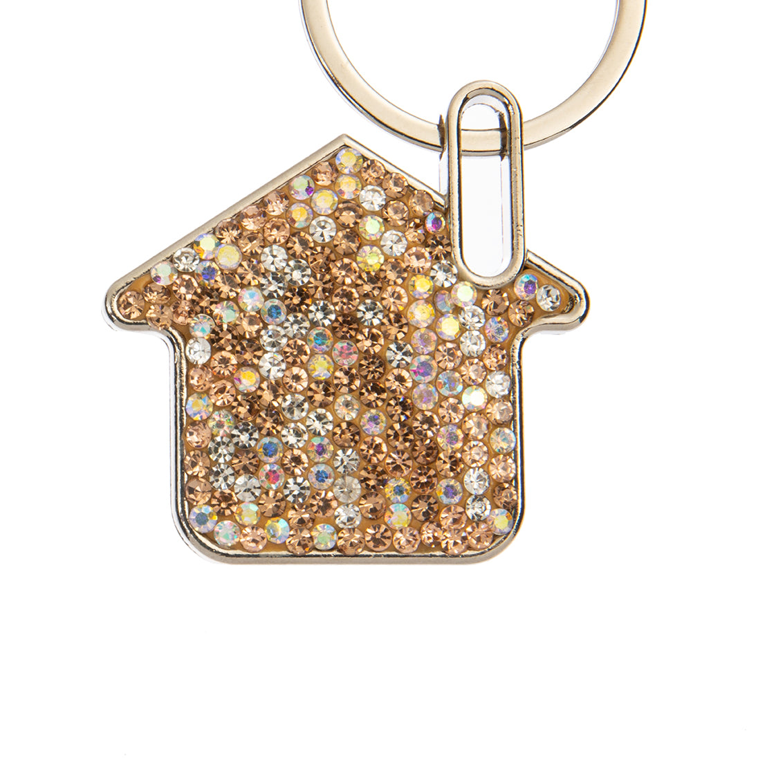 Ceramic Rhinestone House Keychain K1341