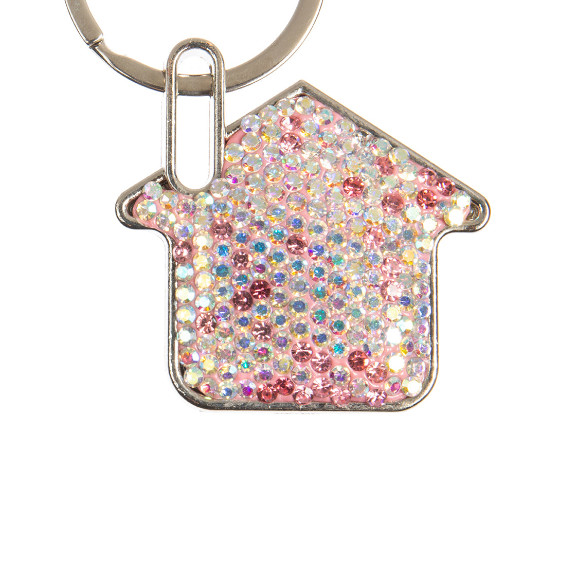 Ceramic Rhinestone House Keychain K1341