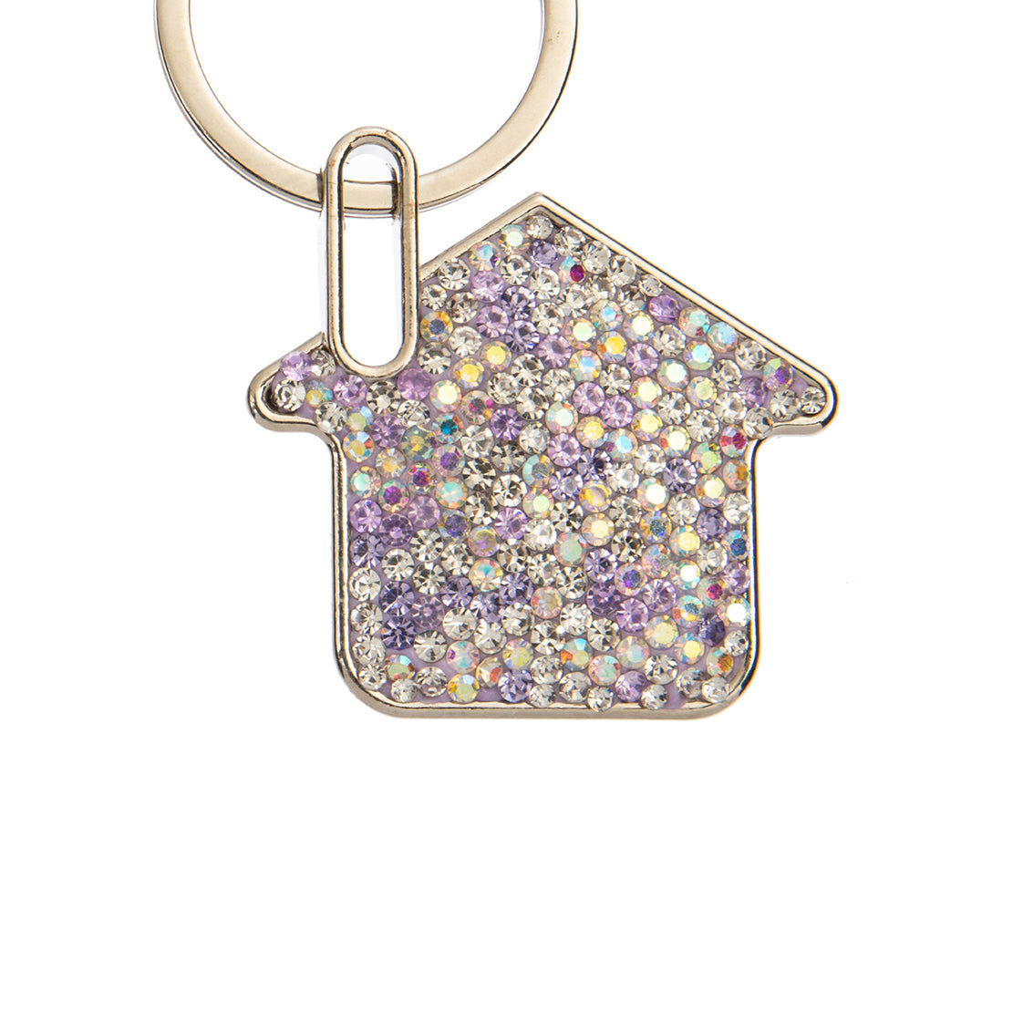 Ceramic Rhinestone House Keychain K1341