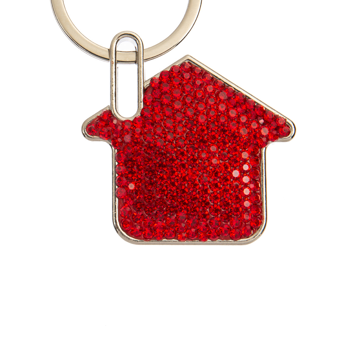 Ceramic Rhinestone House Keychain K1341