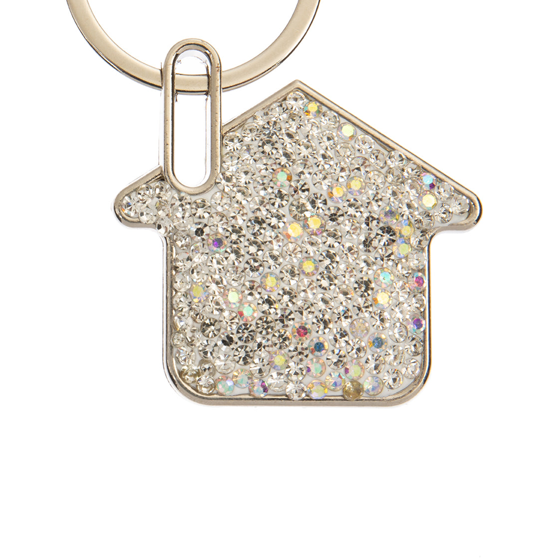 Ceramic Rhinestone House Keychain K1341