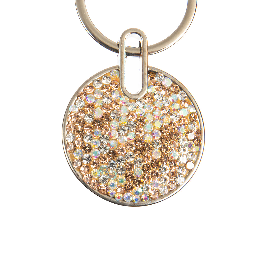 Ceramic Rhinestone Circle Keychain K1343