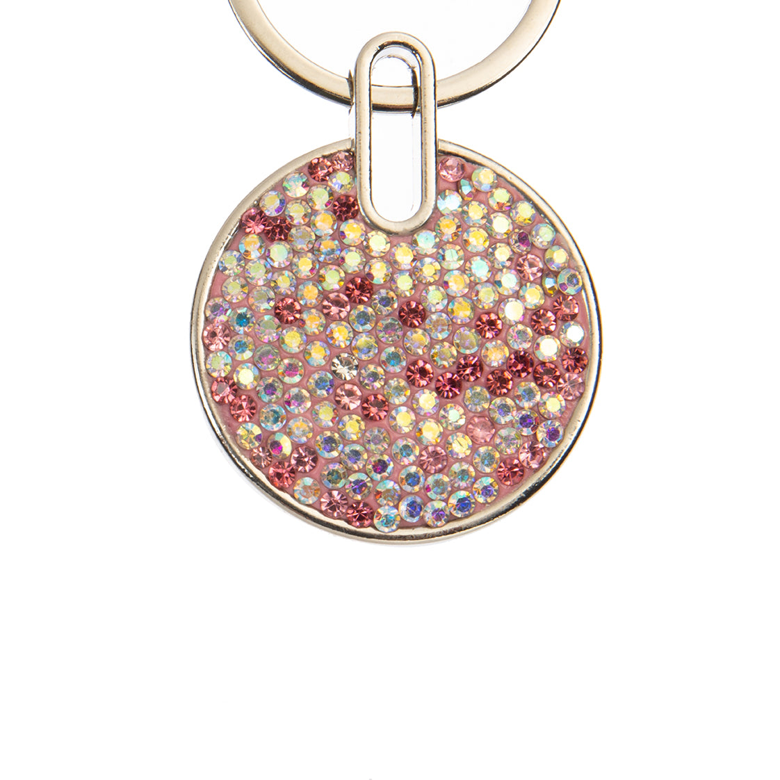 Ceramic Rhinestone Circle Keychain K1343