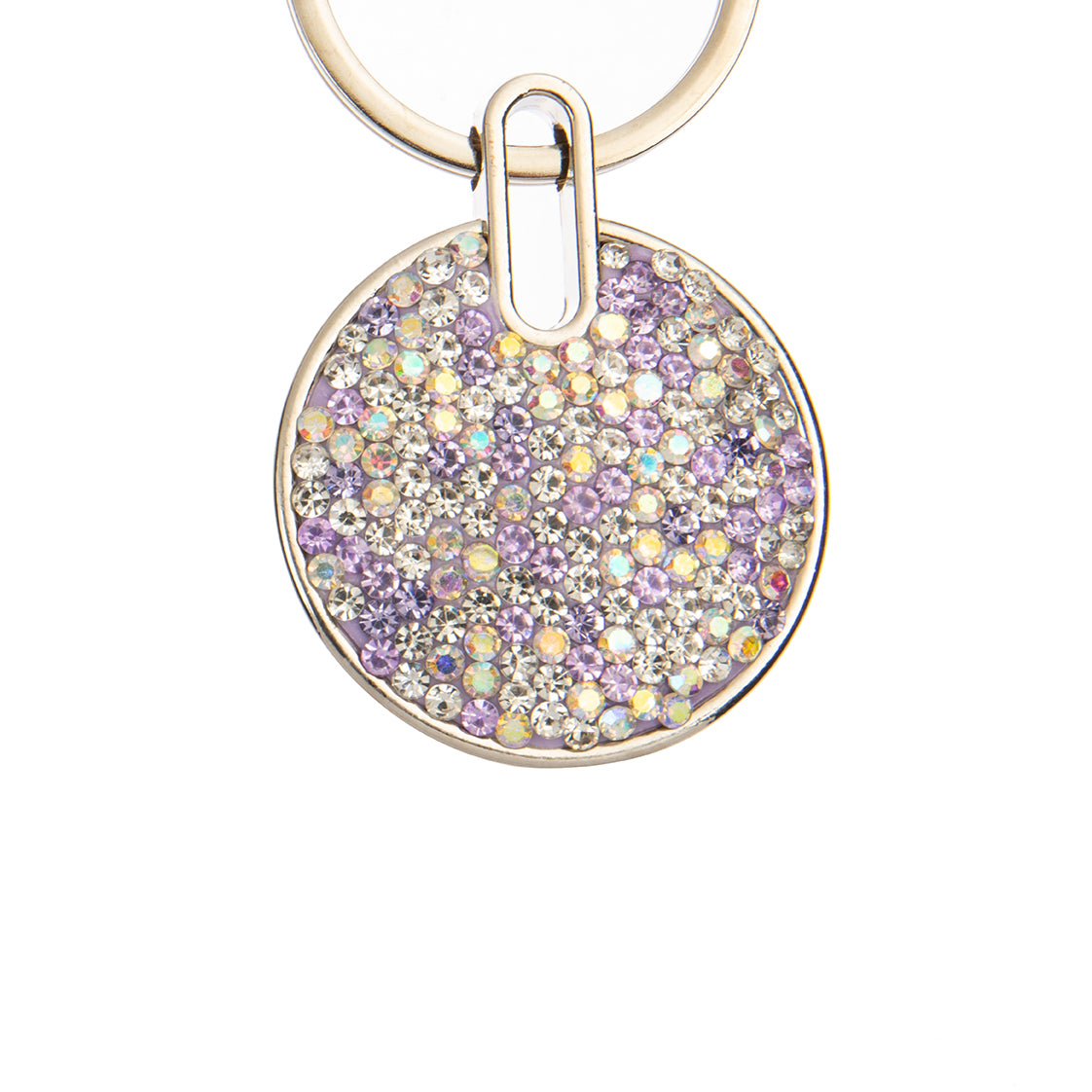 Ceramic Rhinestone Circle Keychain K1343