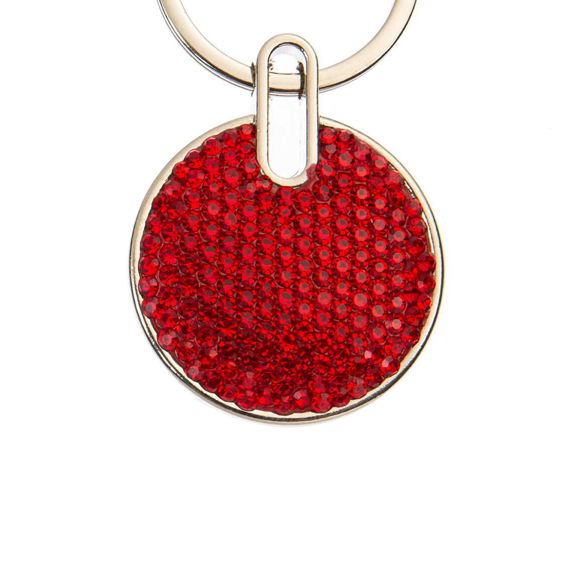 Ceramic Rhinestone Circle Keychain K1343