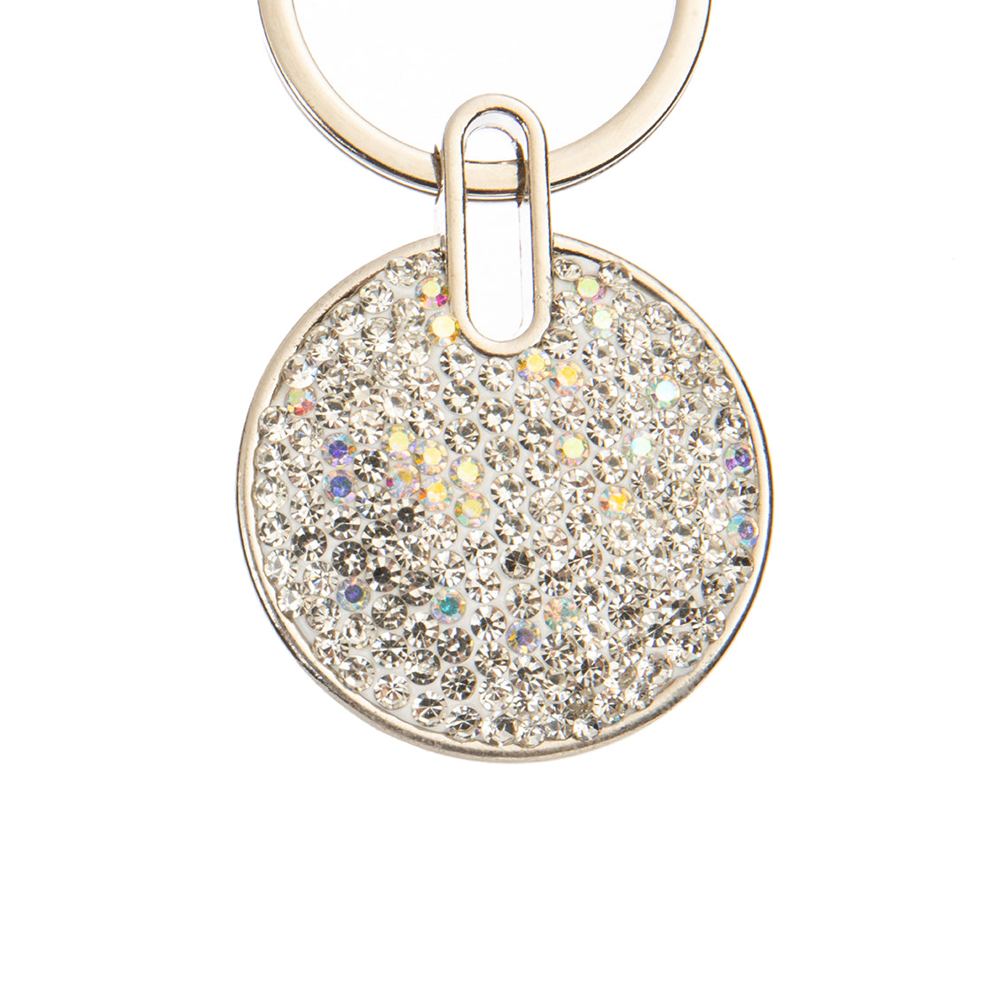 Ceramic Rhinestone Circle Keychain K1343