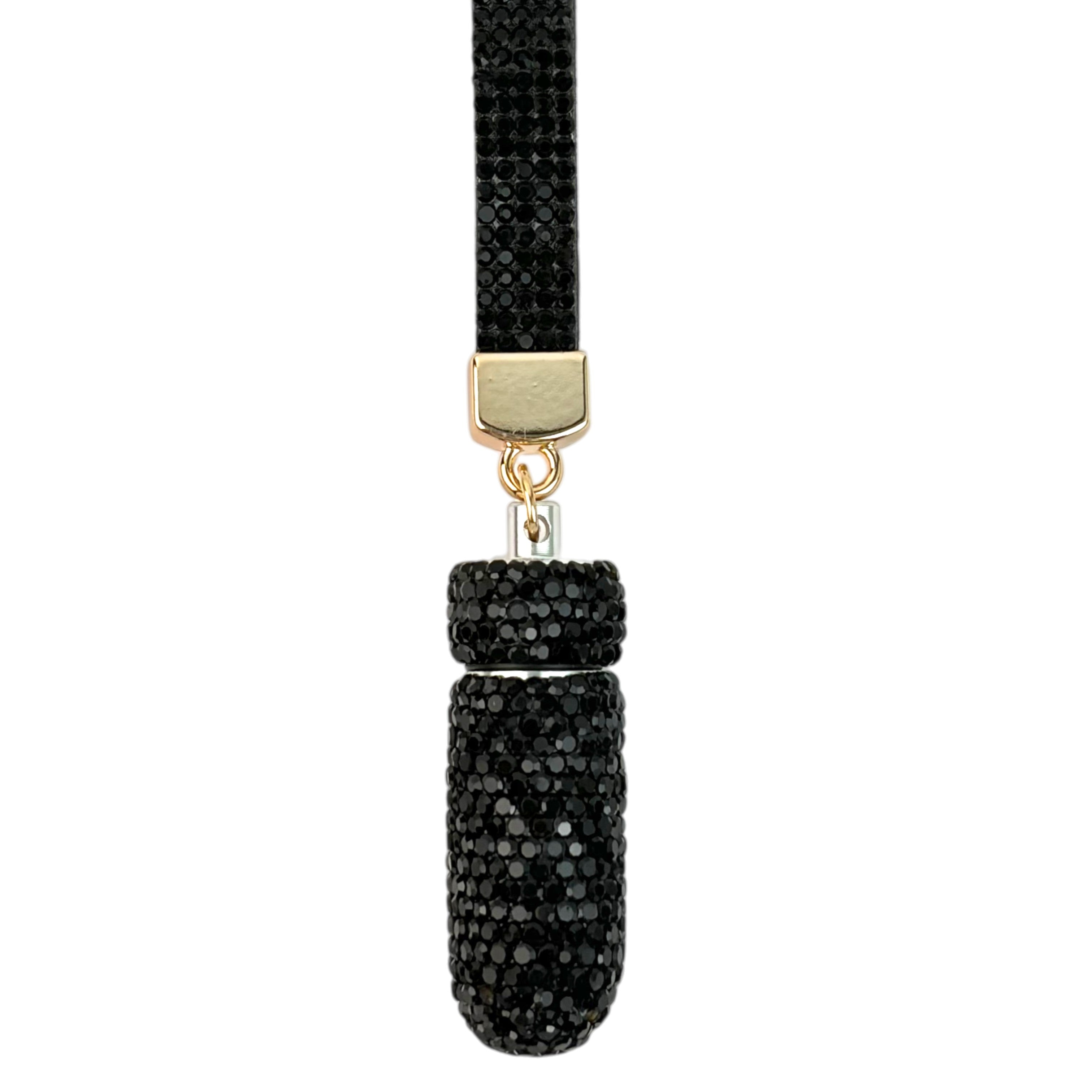 Ceramic Rhinestone Medicine Bottle Keychain K1404