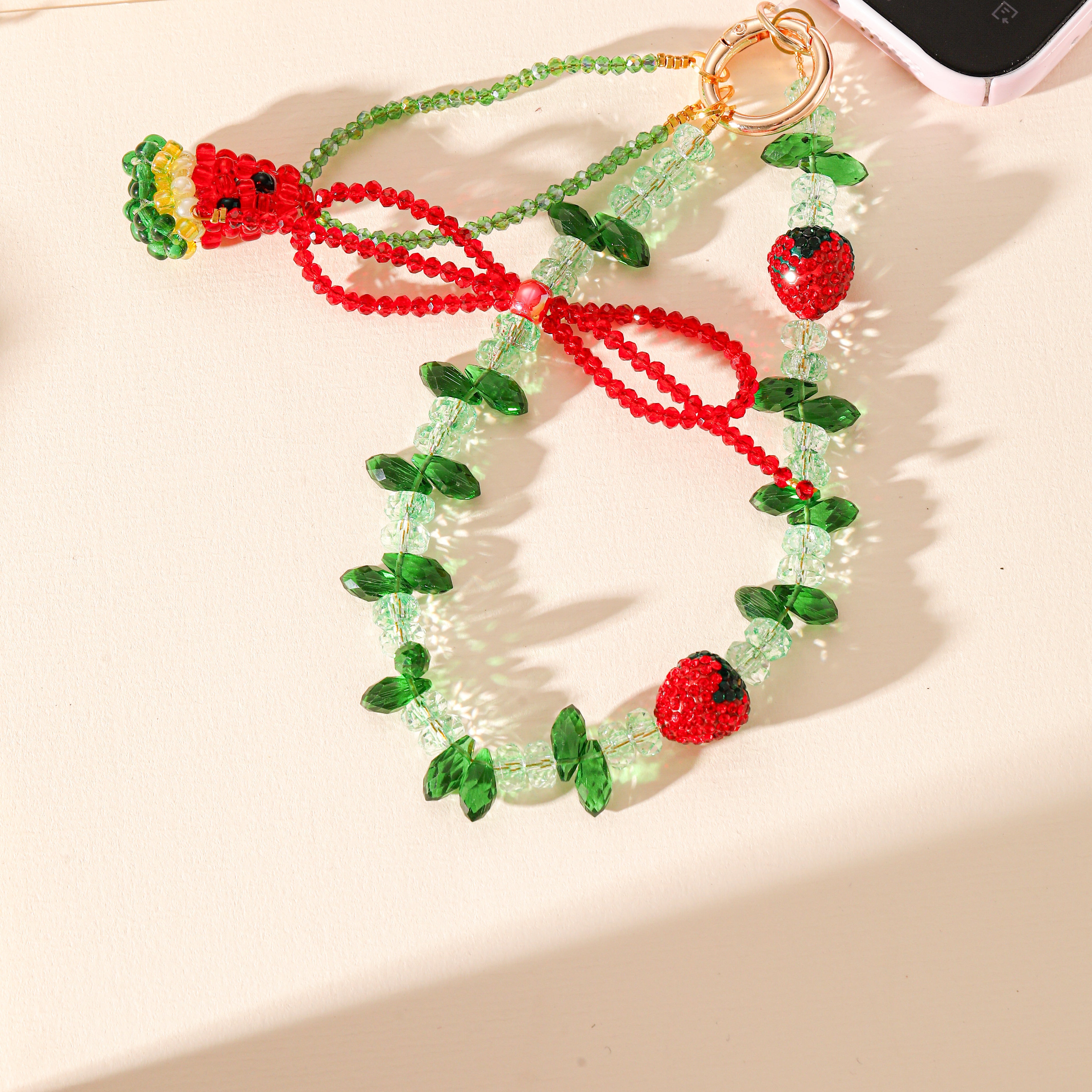 Fruit Crystal Keychain Wristlet K1504