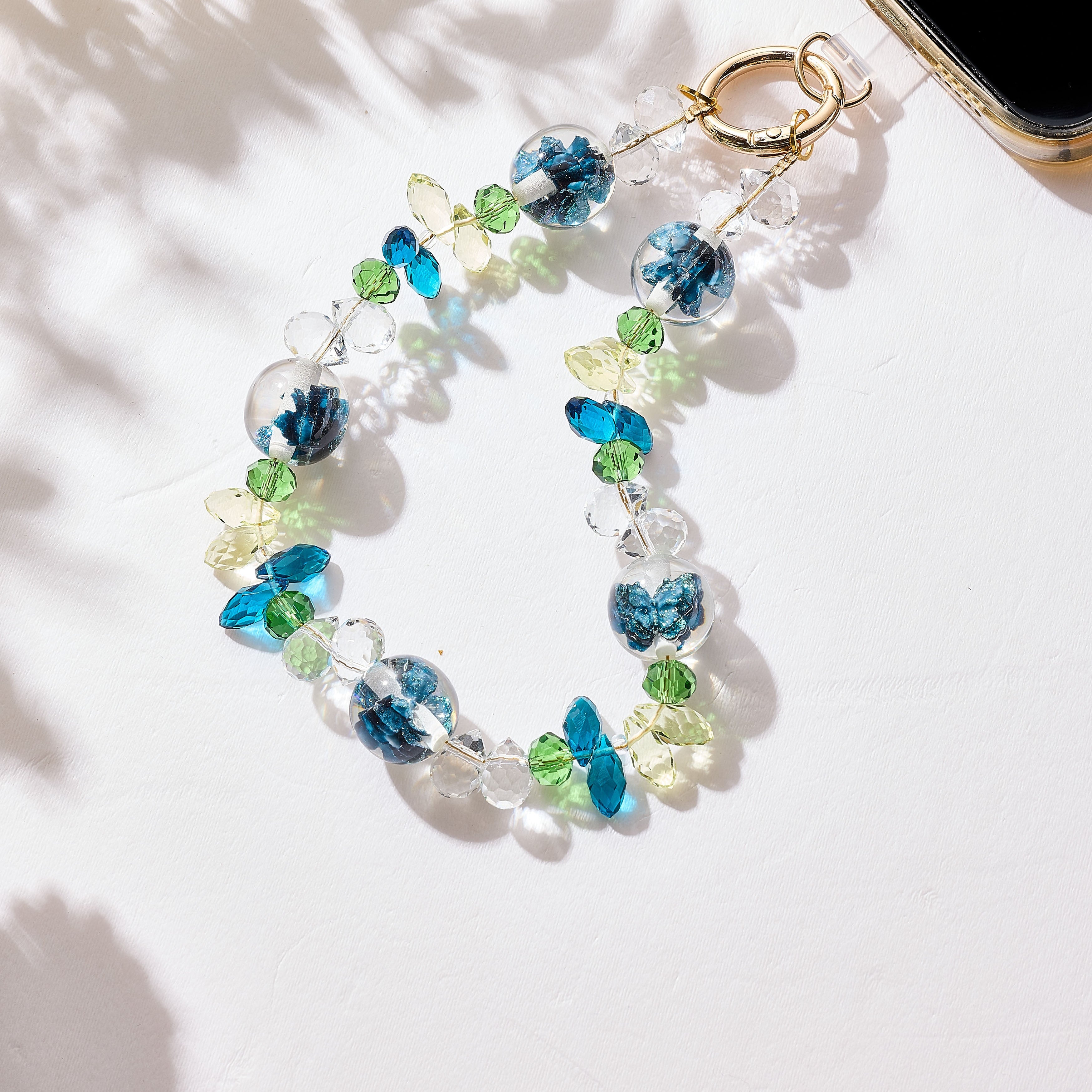 Butterfly Crystal Keychain Wristlet K1522