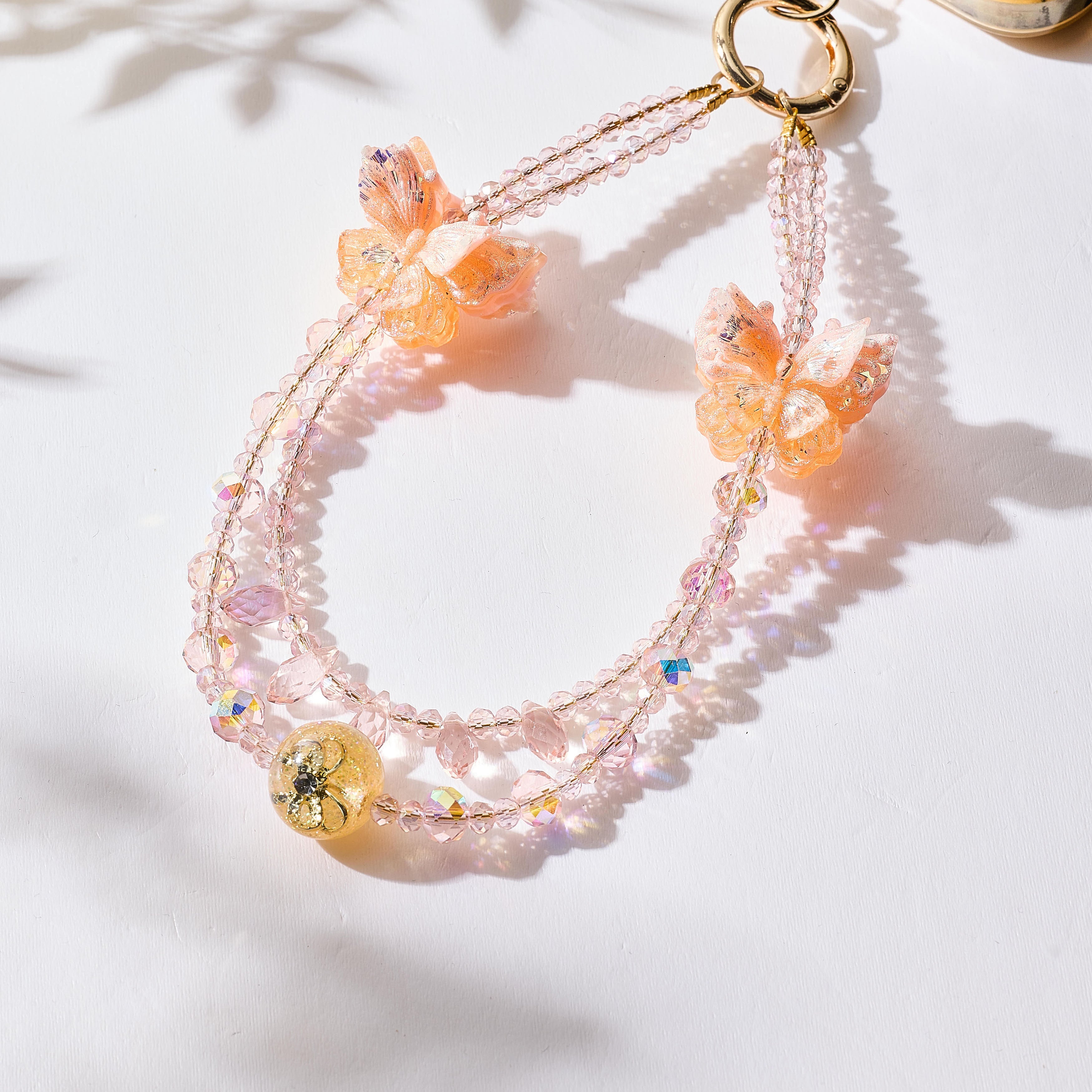 Butterfly Crystal Keychain Wristlet K1534
