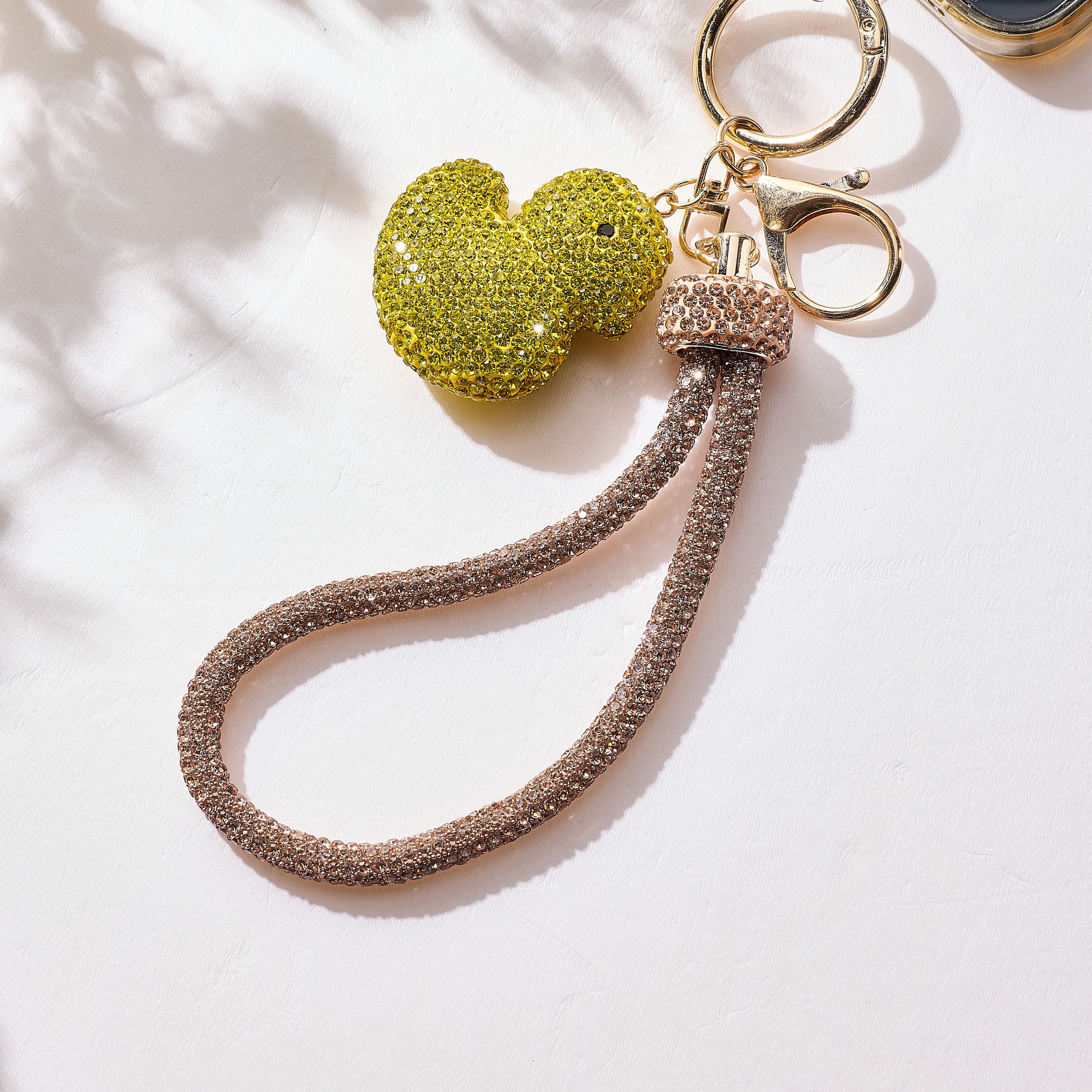 Duck Crystal Keychain Wristlet K1536