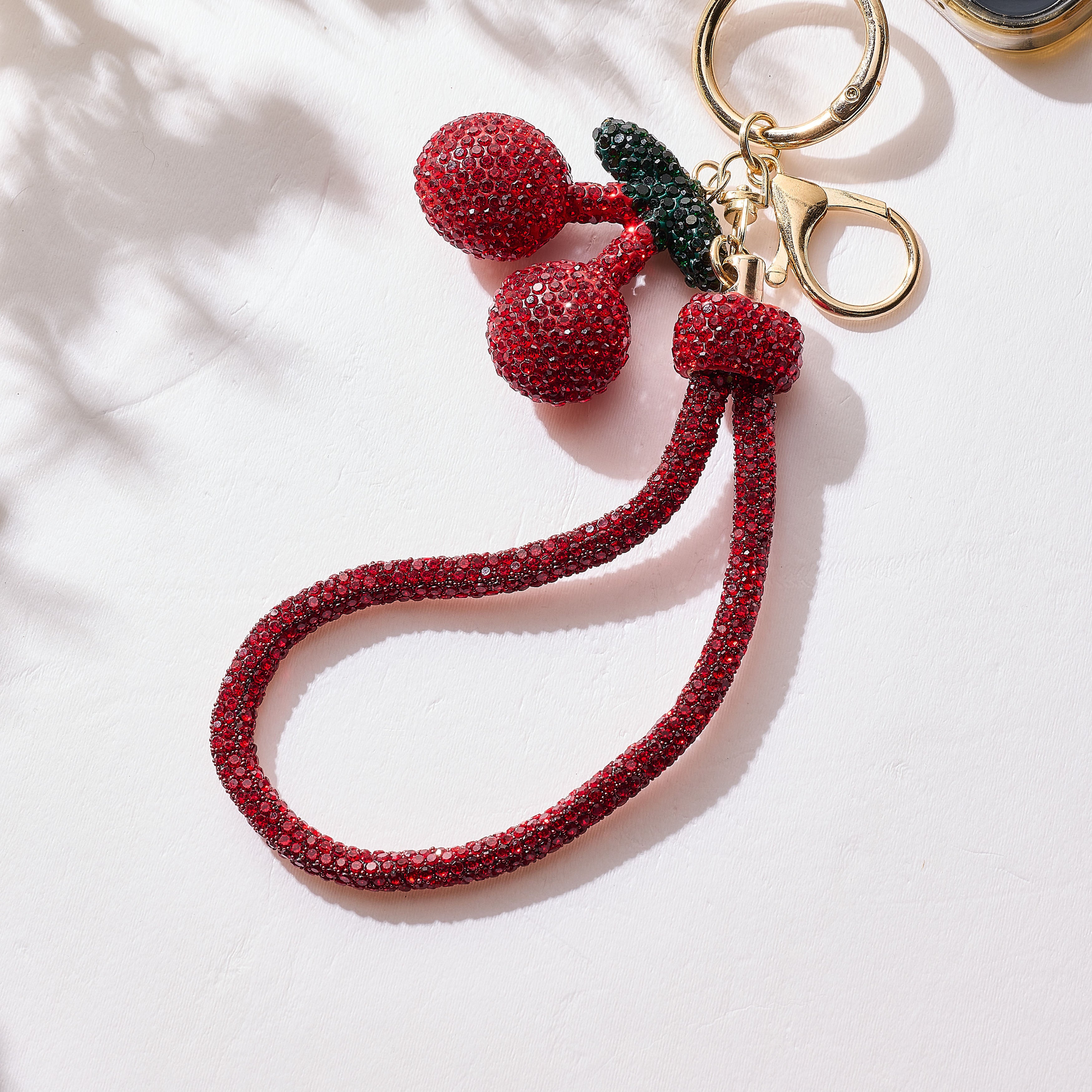 Cherry Crystal Keychain Wristlet K1537