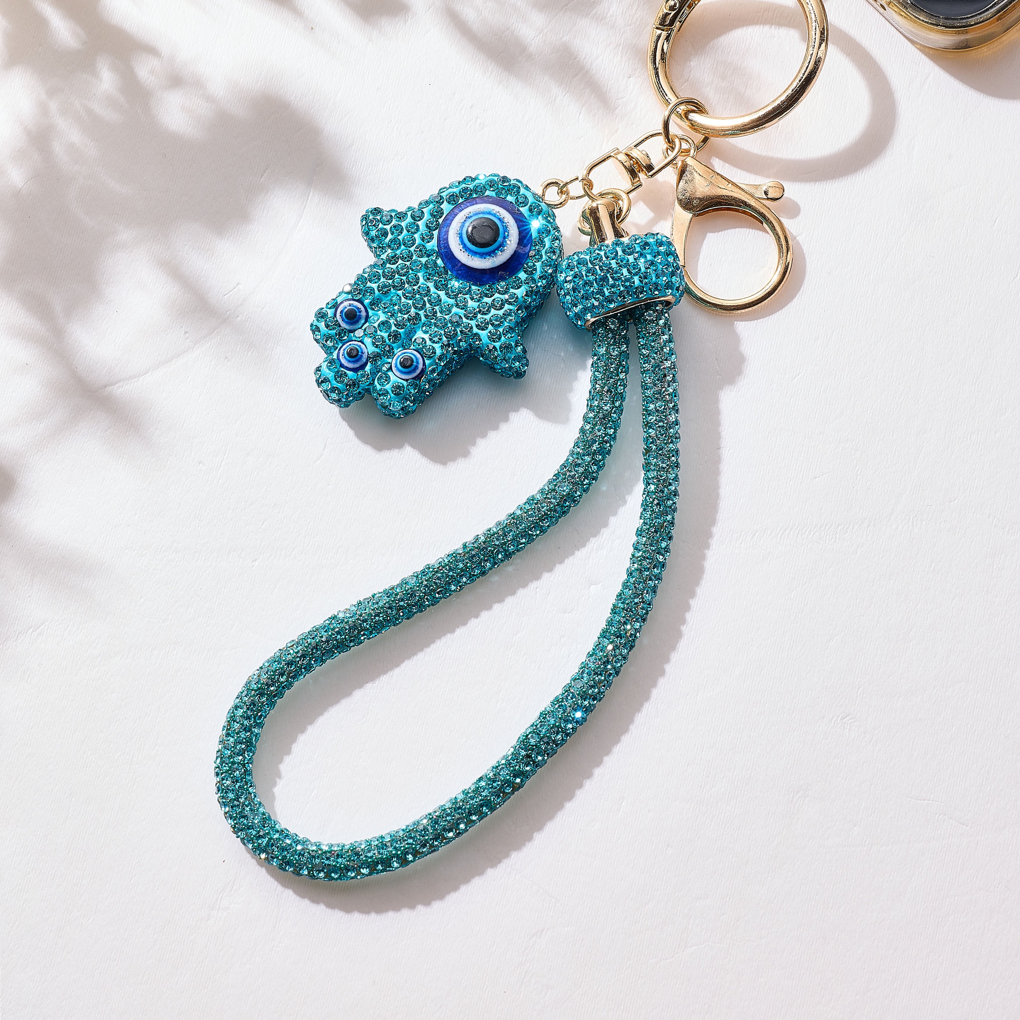 Eye Crystal Keychain Wristlet K1539