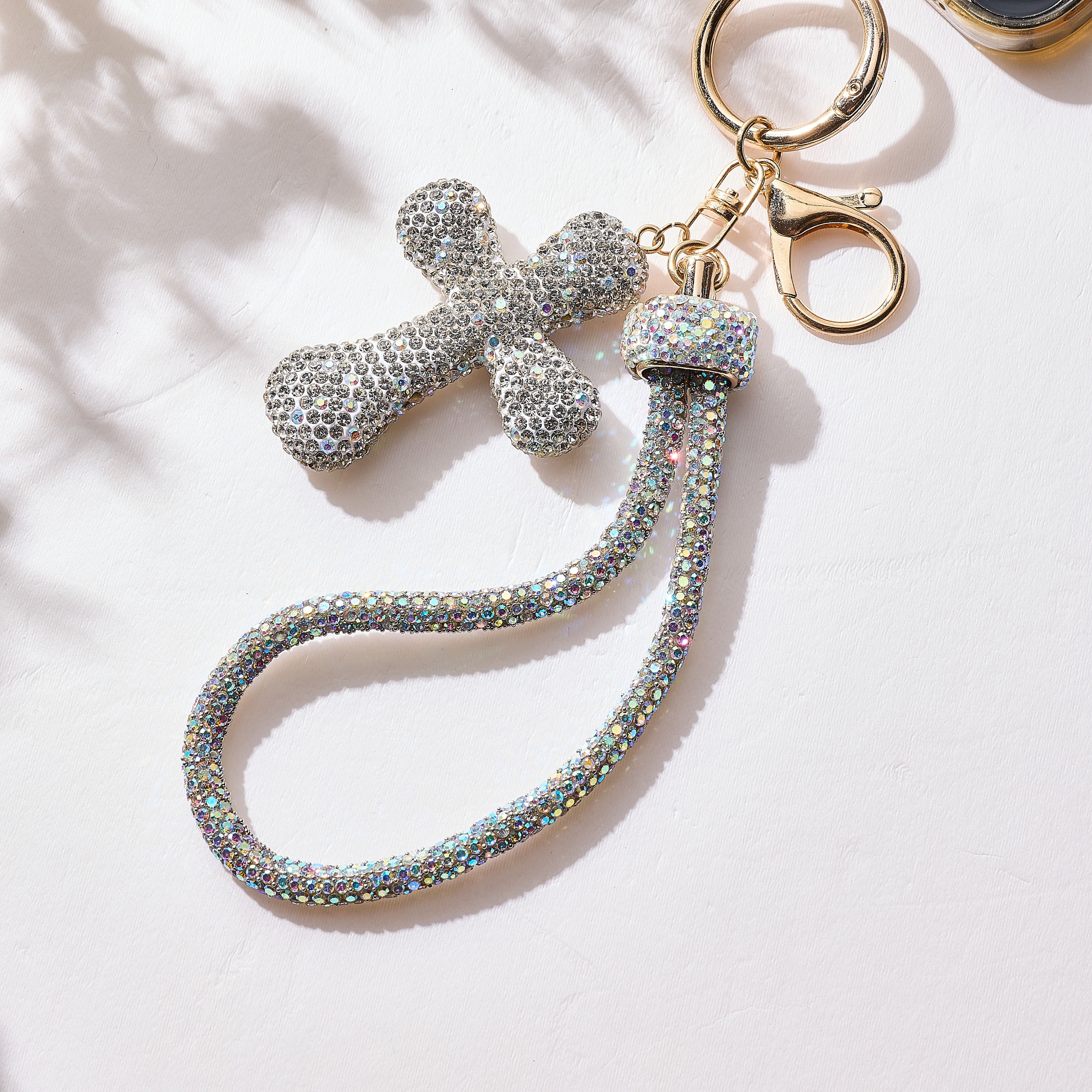 Cross Crystal Keychain Wristlet K1540