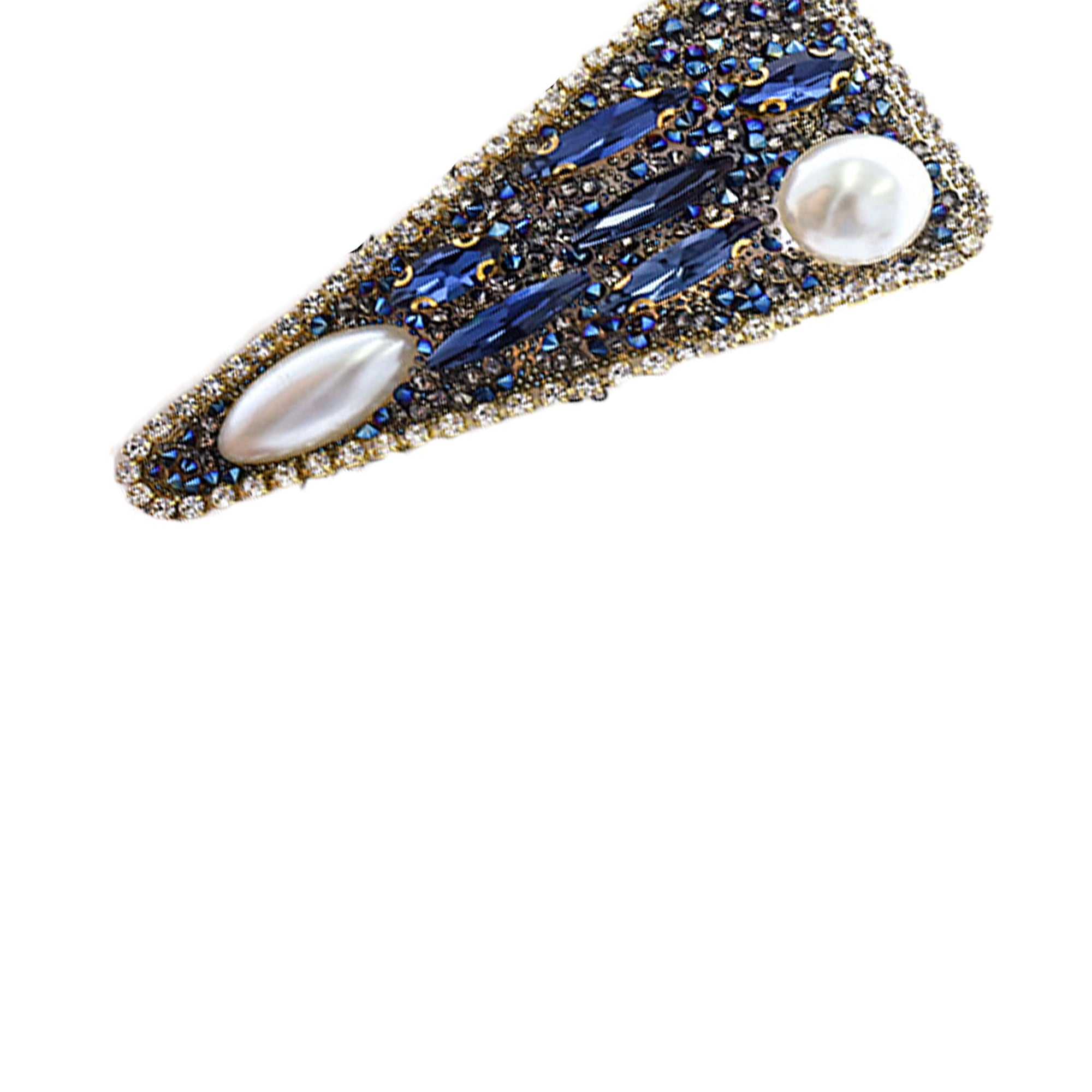 Pinza para el pelo con diamantes de imitación y perlas L2517