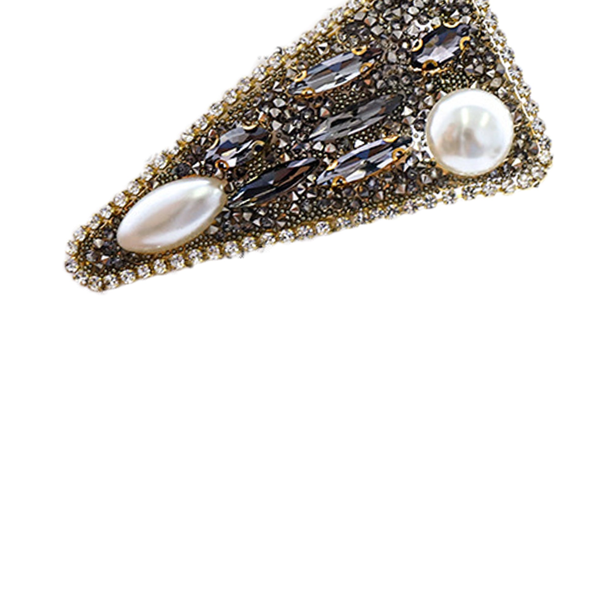 Pinza para el pelo con diamantes de imitación y perlas L2517