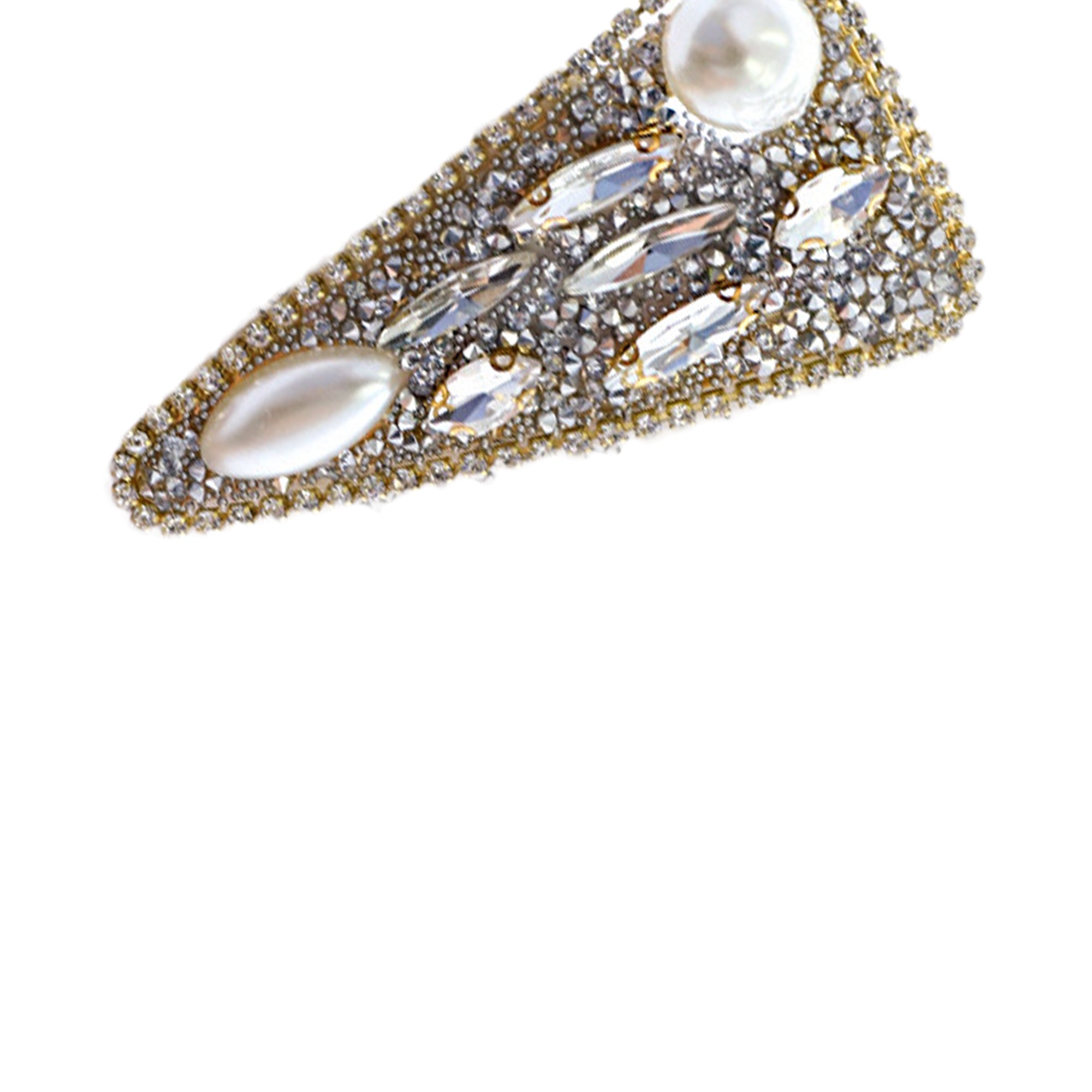 Pinza para el pelo con diamantes de imitación y perlas L2517