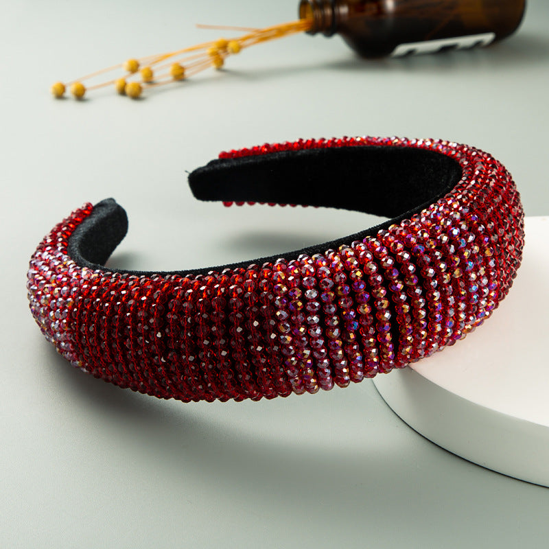 Multicolor Crystal Sponge Headband L2720