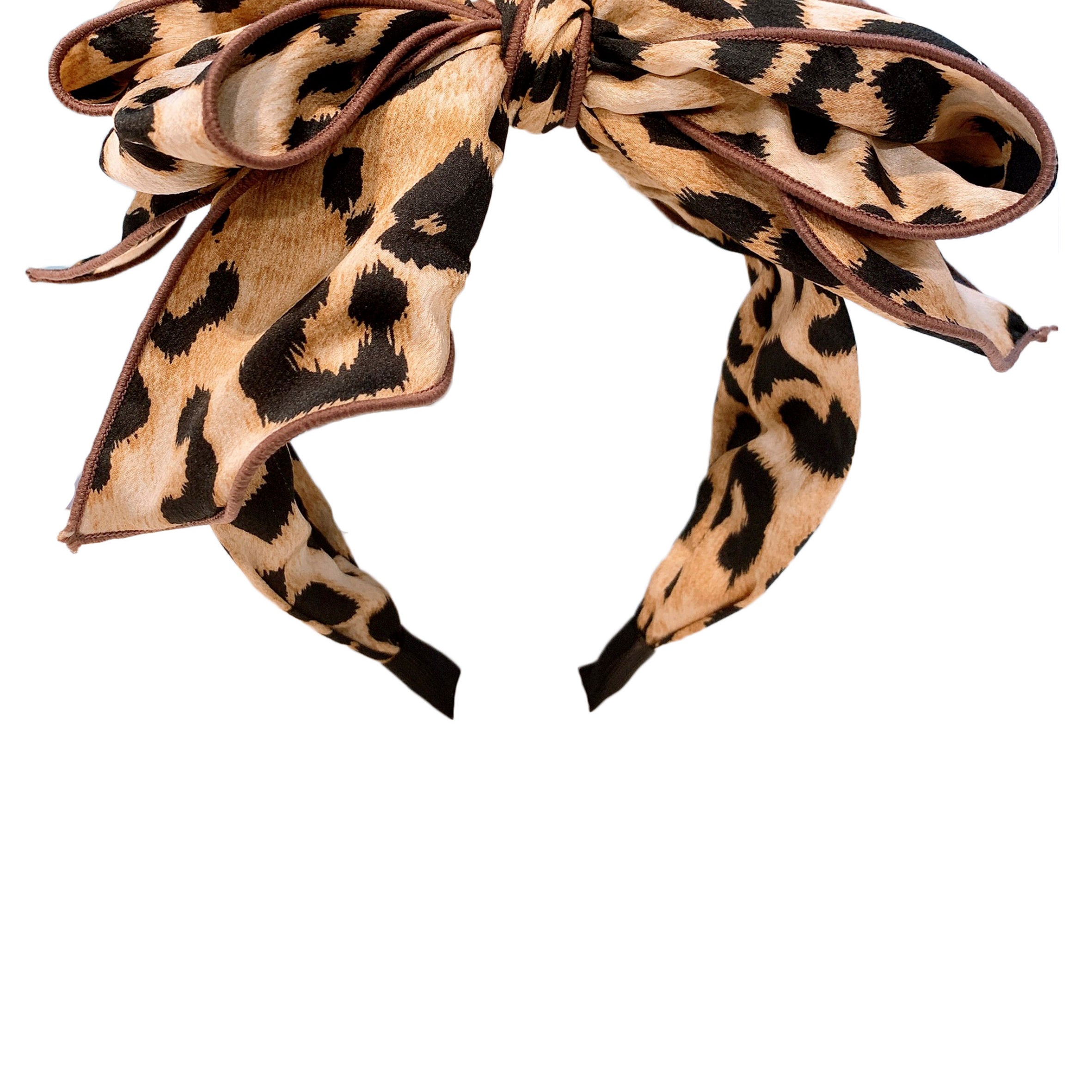 Leopard Bow Fabric Headband L2851