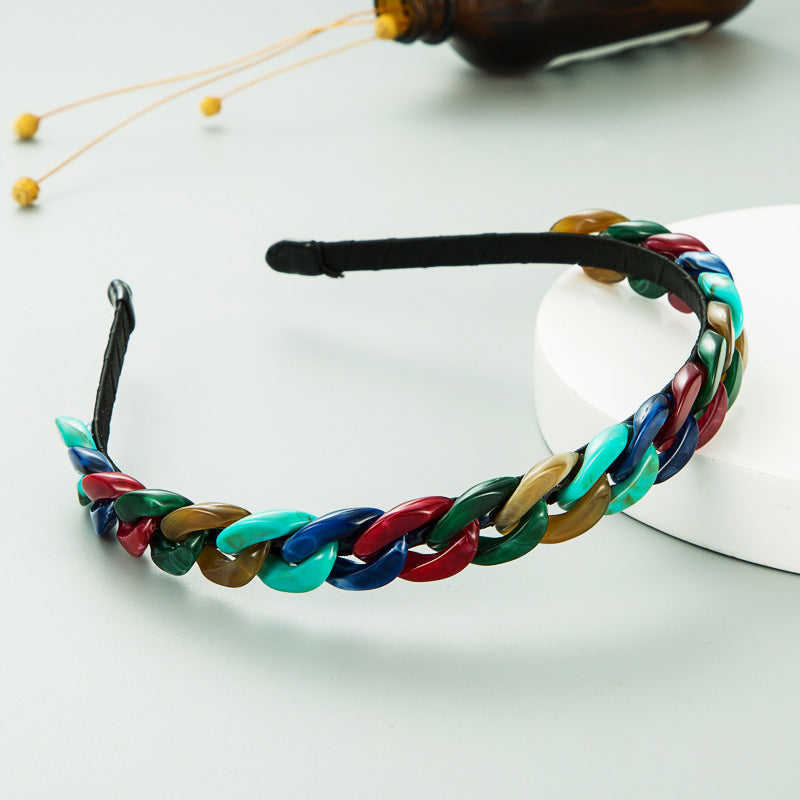 Acrylic Chain Headband L2861