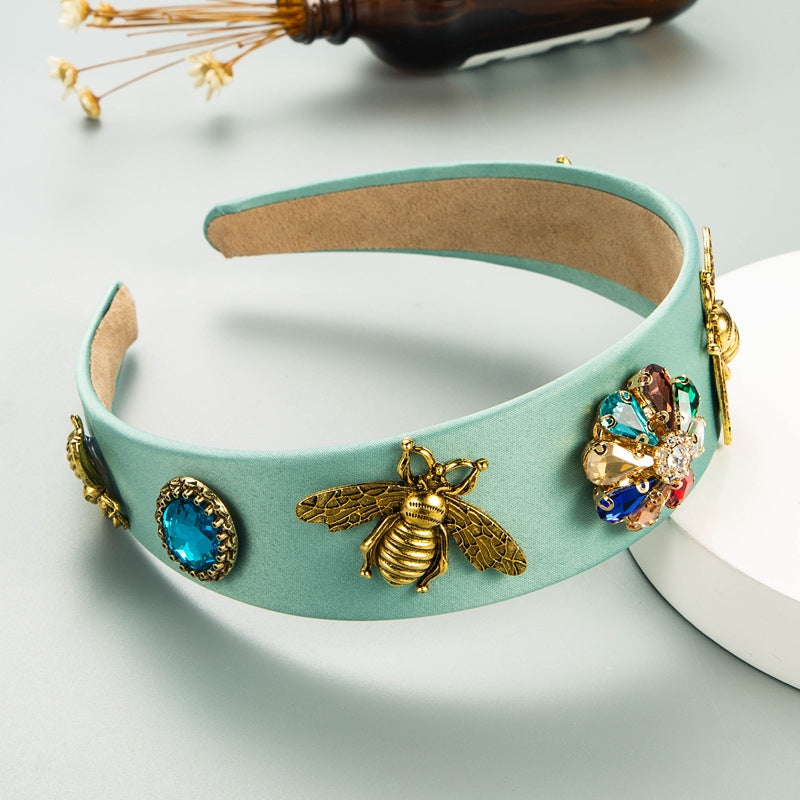 Floral Bee Crystal Headband L2863