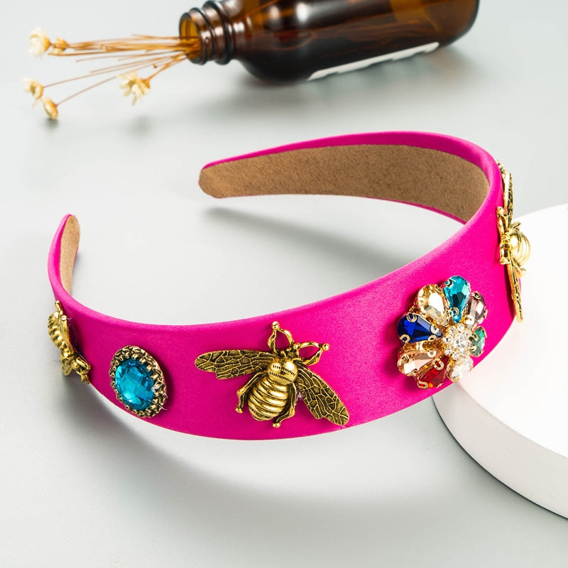 Floral Bee Crystal Headband L2863
