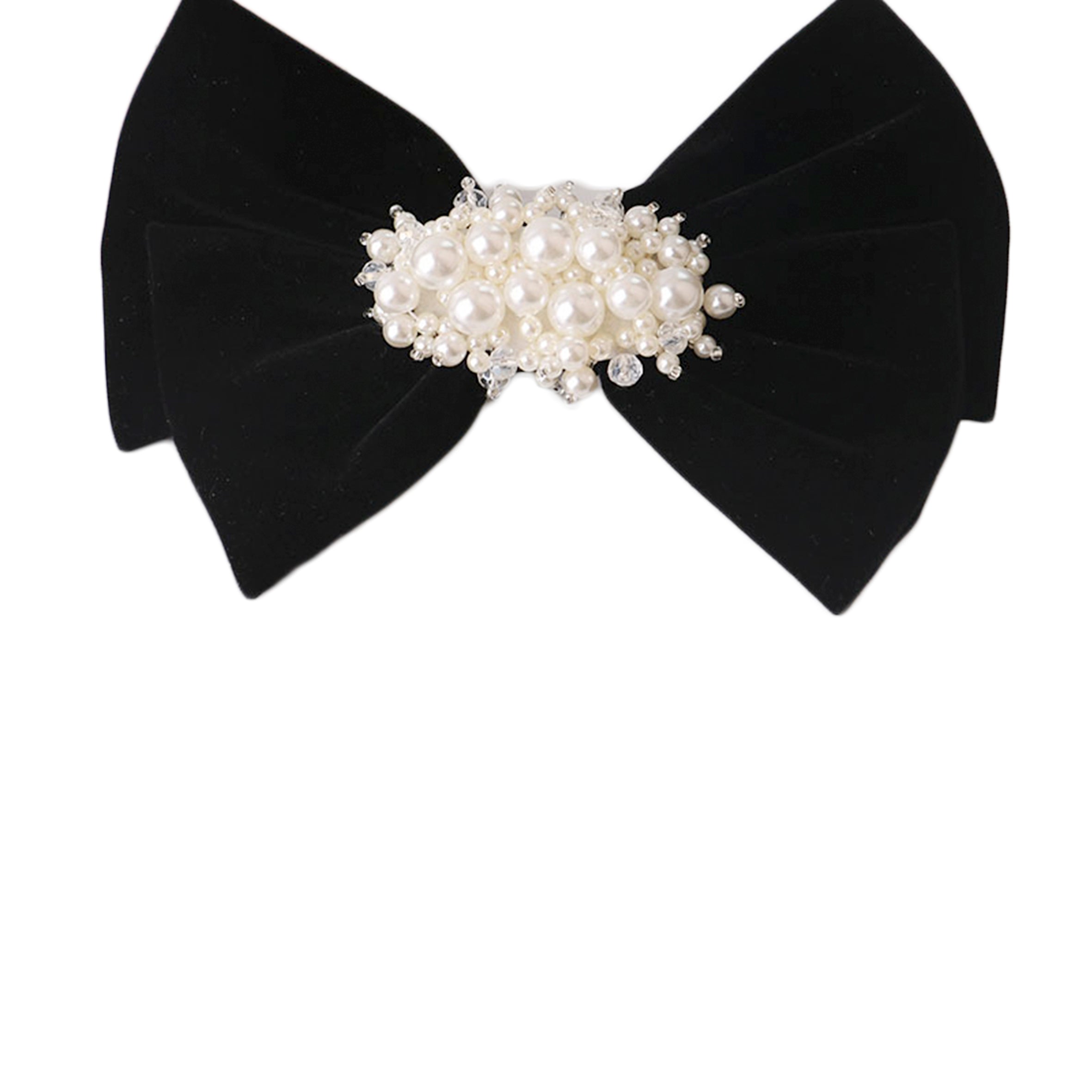 Pinza para el pelo con lazo y perla L2983