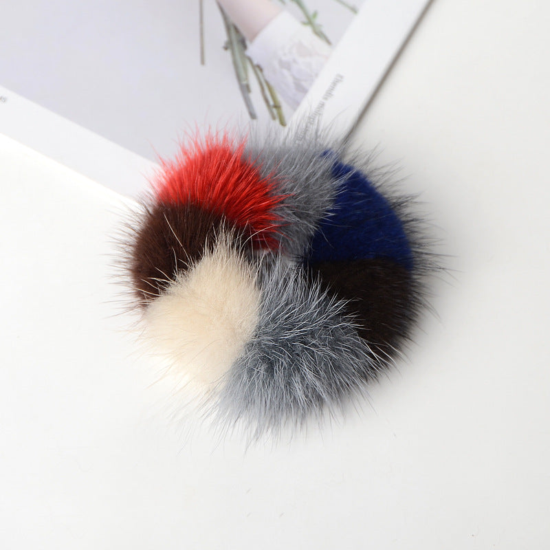 Mink Fur Plush Hair Scrunchies L3137