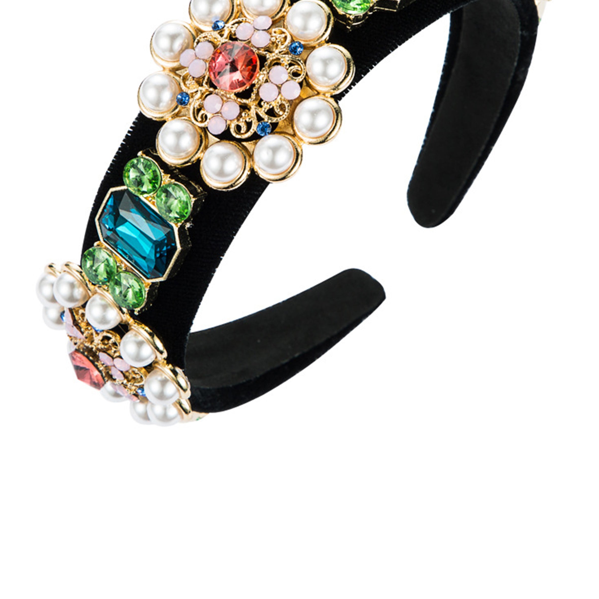 Flower Glass Drill Headband L3178