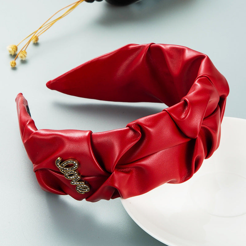 Leather Folder Love Headband L3198