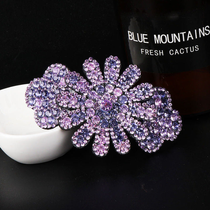 Floral Rhinestone Hair Clip L3244